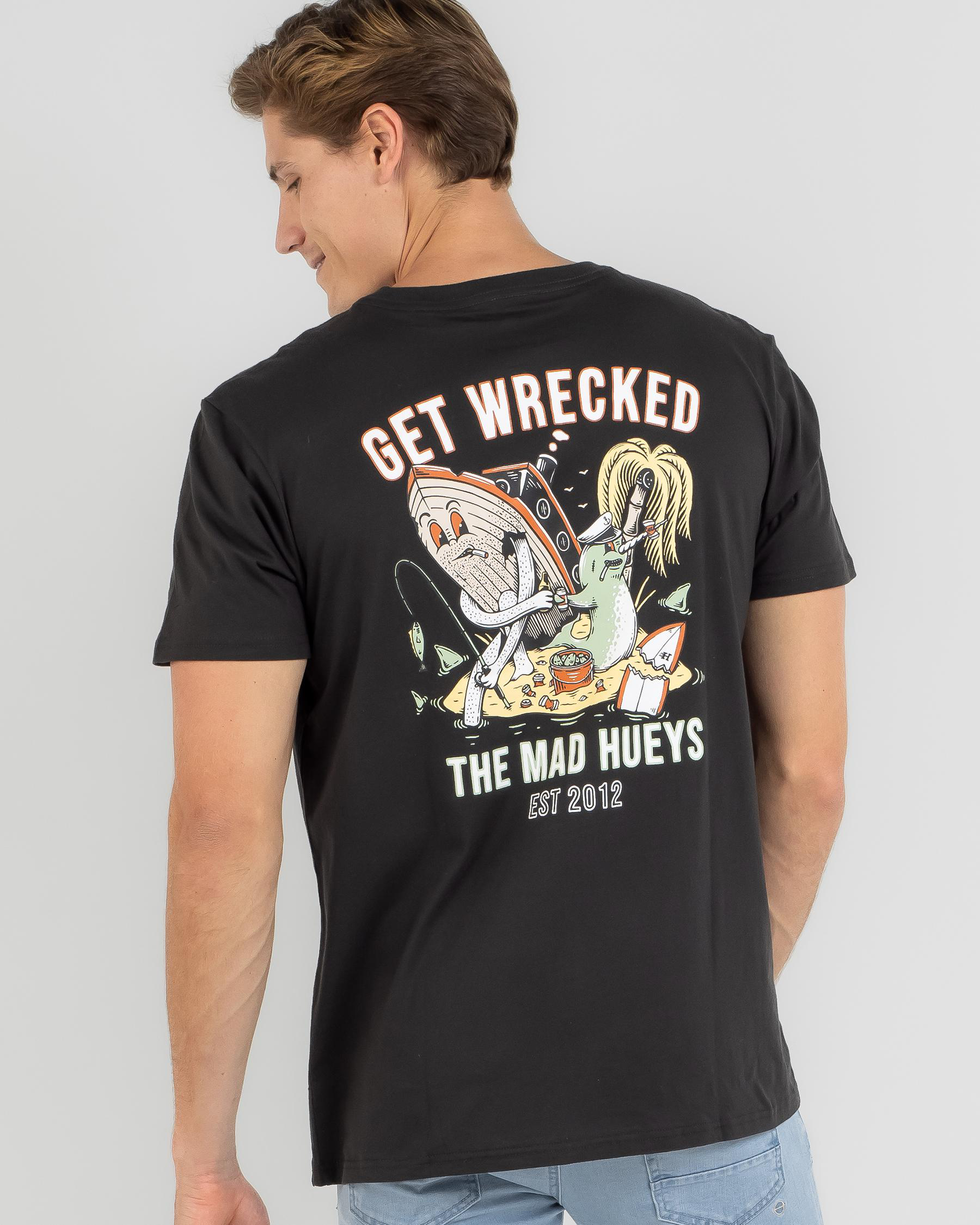 Getting Wrecked Shop The Mad Hueys Getting Wrecked T-Shirt In Vintage Black - Fast ...