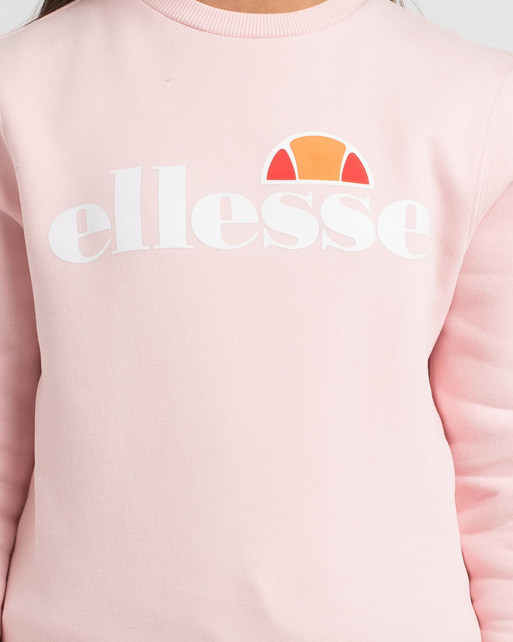 Shop Ellesse Girls' Siobhen Sweatshirt In Light Pink - Fast Shipping ...