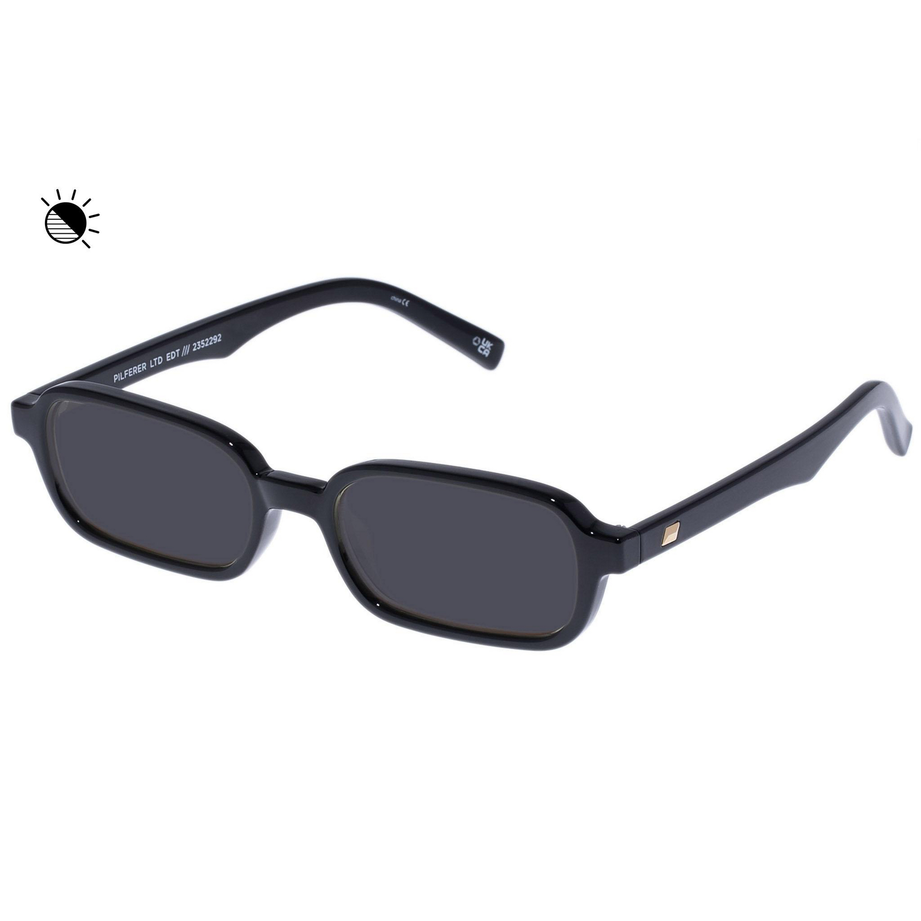Le Specs Pilferer Sunglasses In Black / Yellow Photochromic FREE