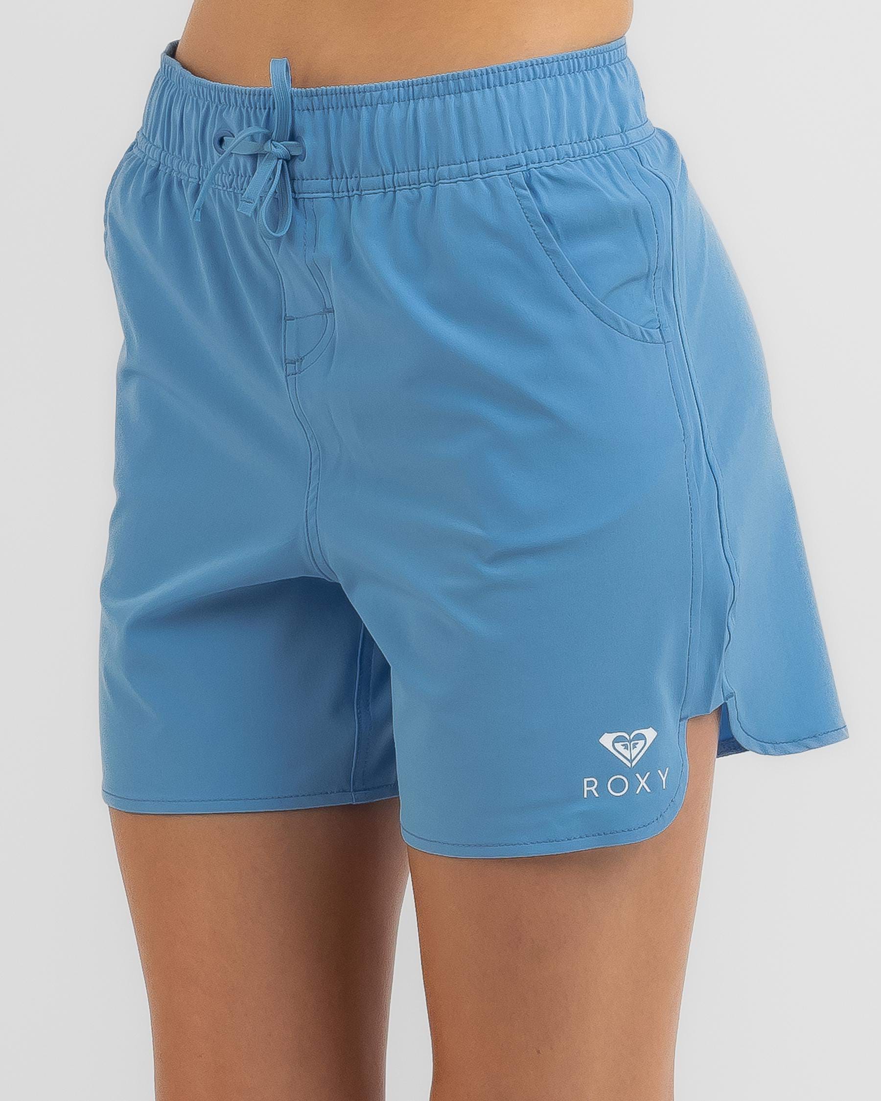 Shop Roxy Wave Eco Board Shorts In Azure Blue - Fast Shipping & Easy ...