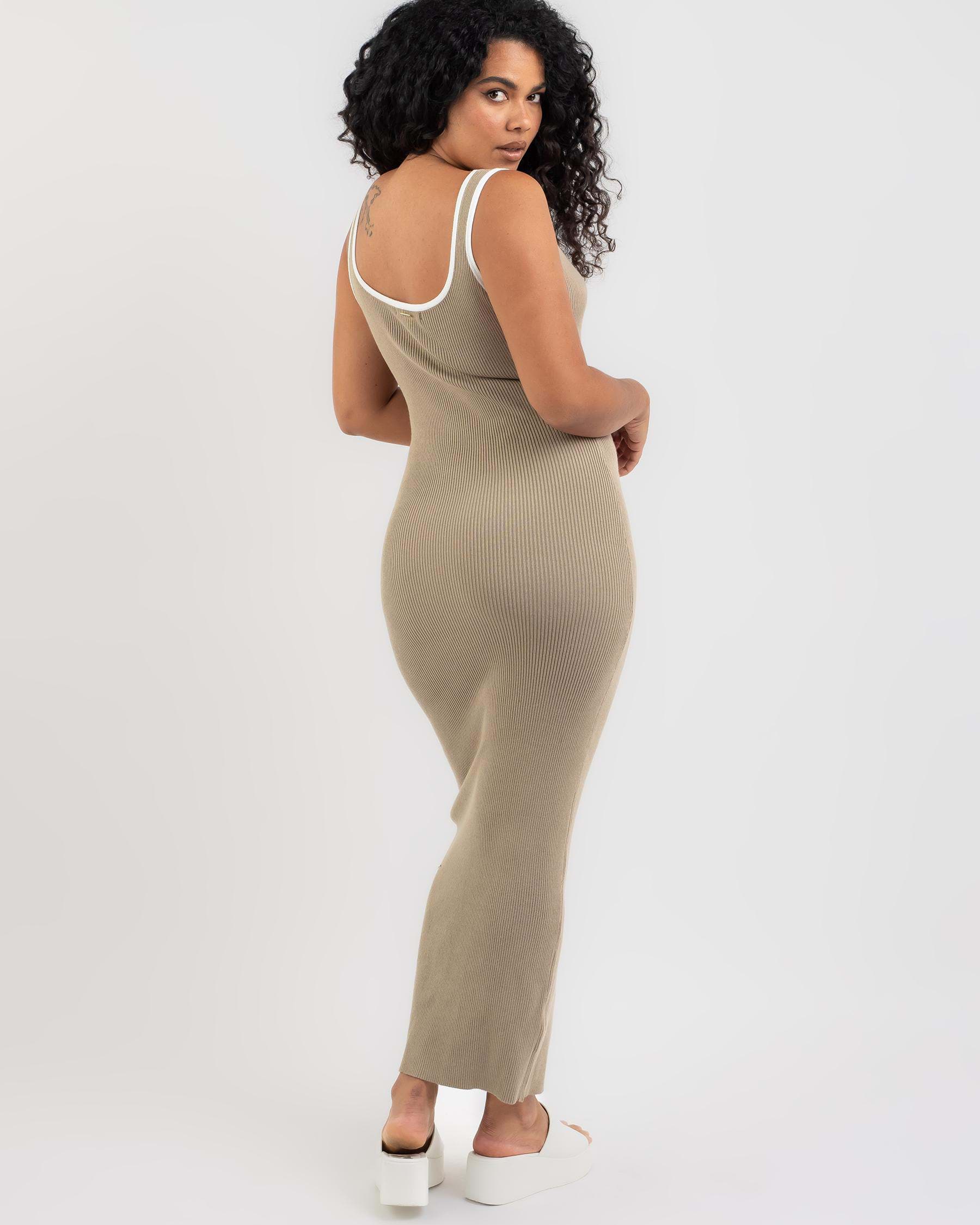 Shop Ava And Ever Gemma Maxi Dress In Tan - Fast Shipping & Easy ...