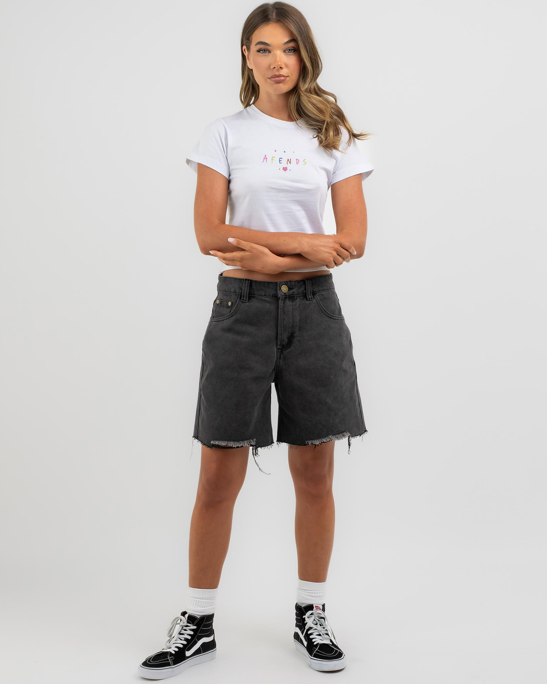 AFENDS Womens Nirvana - Baby Tee - White