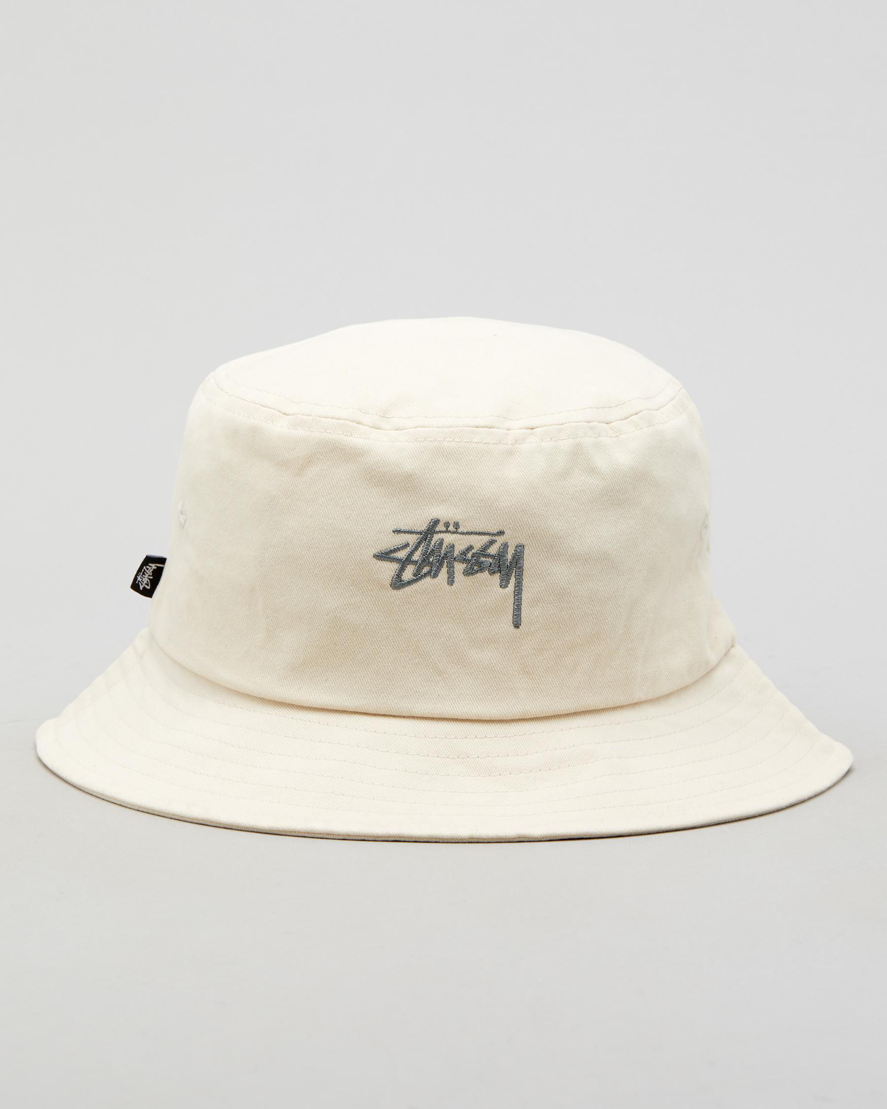 Shop Stussy Stock Bucket Hat In Warmed White Fast Shipping & Easy