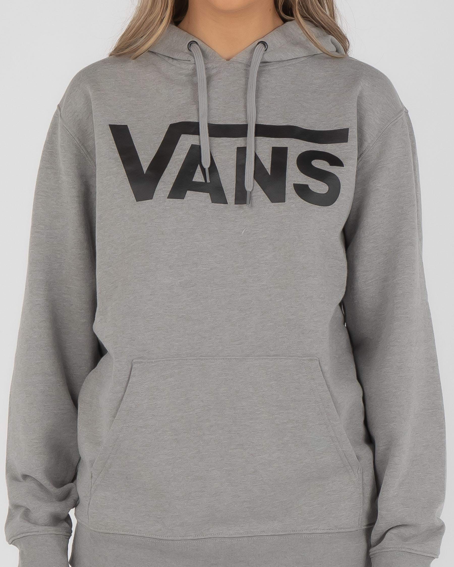 Vans Classic Hoodie In Cement Heather / Black - Fast Shipping & Easy ...