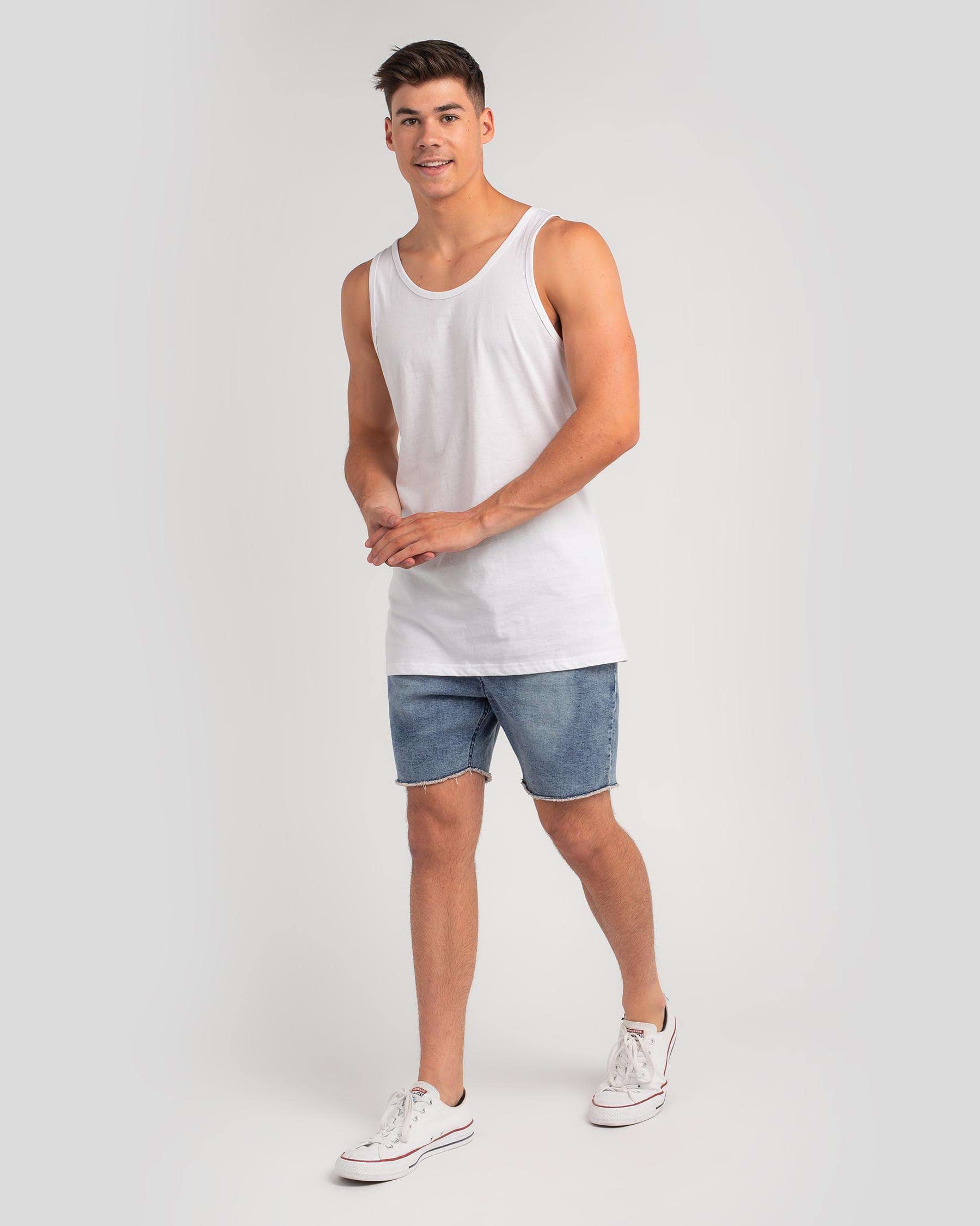 Lucid Essential Singlet In White - Fast Shipping & Easy Returns - City ...