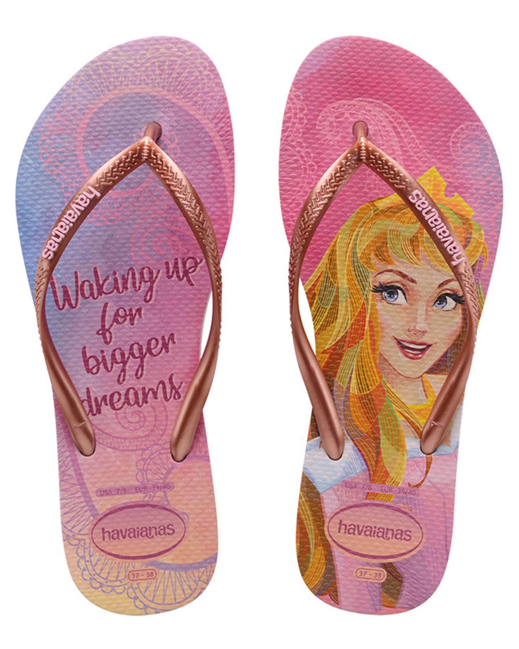 Havaianas Slim Princess Thongs In Crystal Rose - Fast Shipping & Easy ...