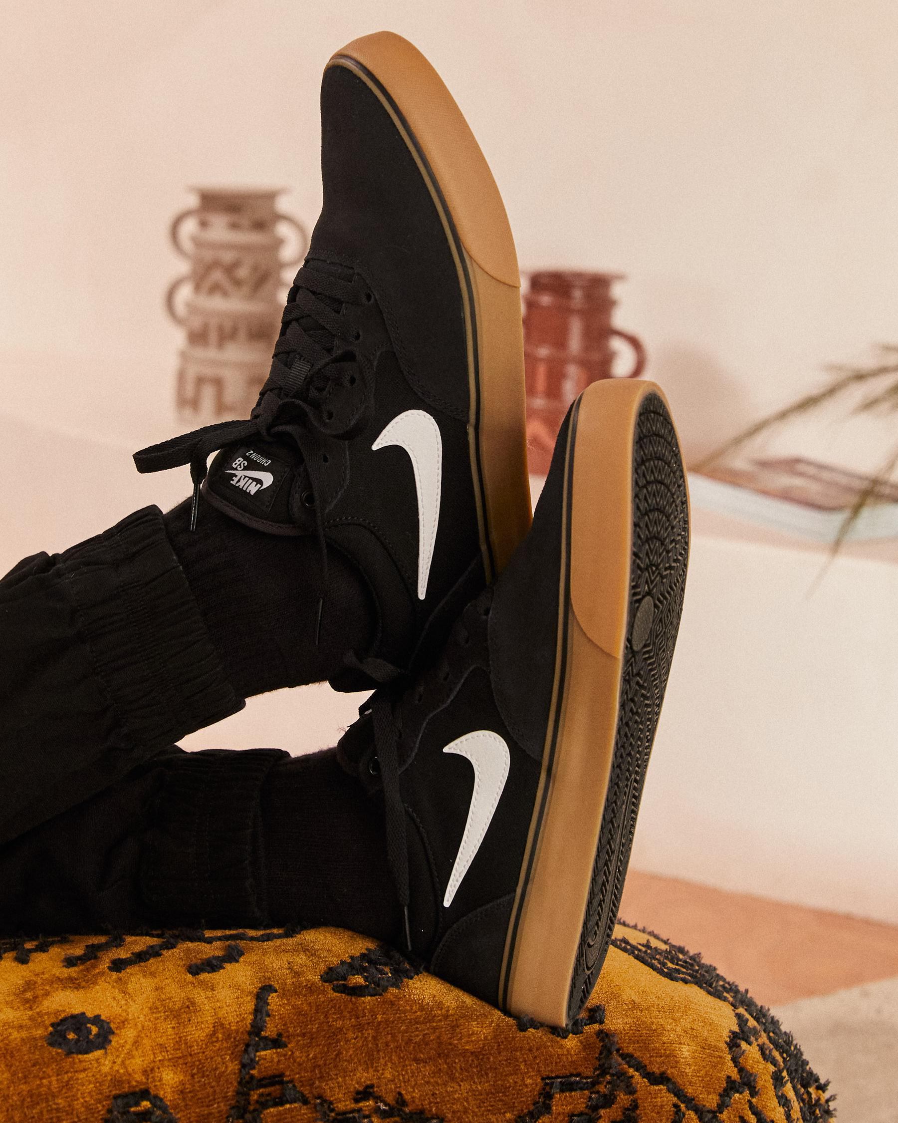 Nike Chron 2 Shoes In Black/white-black - FREE* Shipping & Easy Returns ...