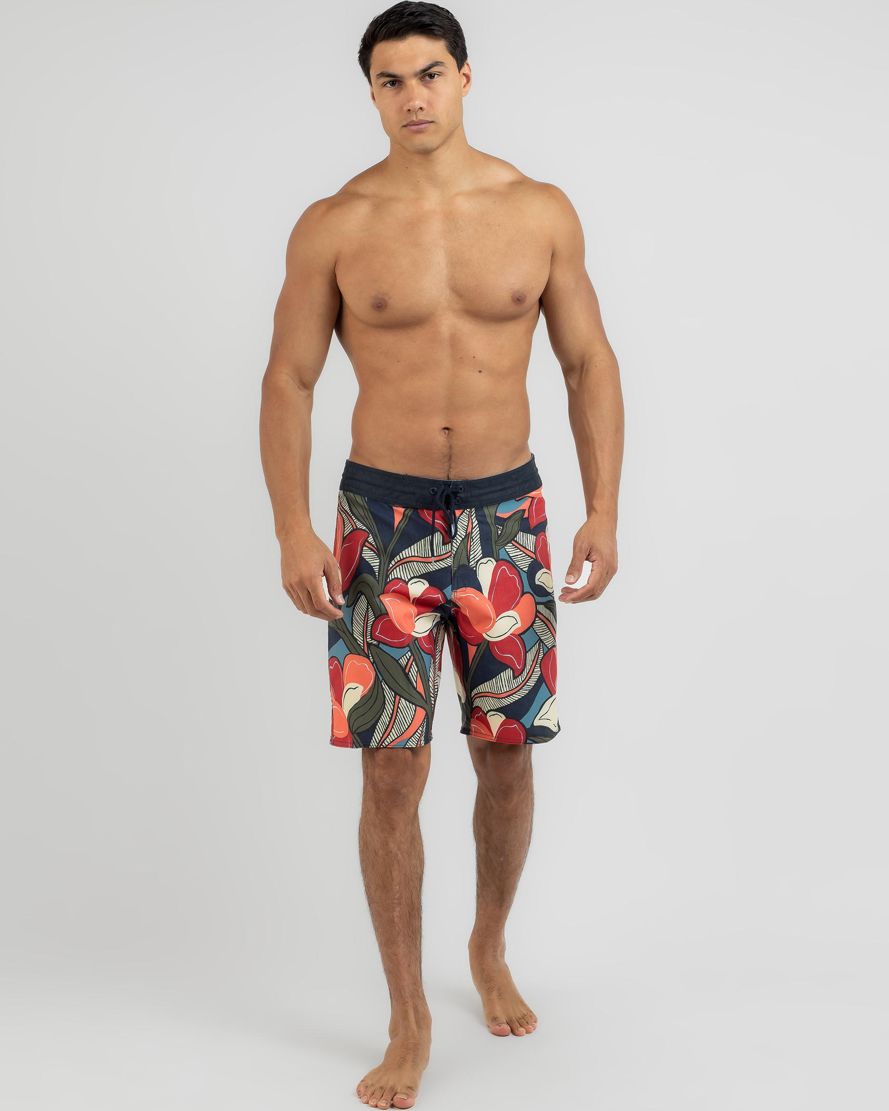 Shop Volcom Stoney Home Grown Board Shorts In Storm Blue - Fast ...