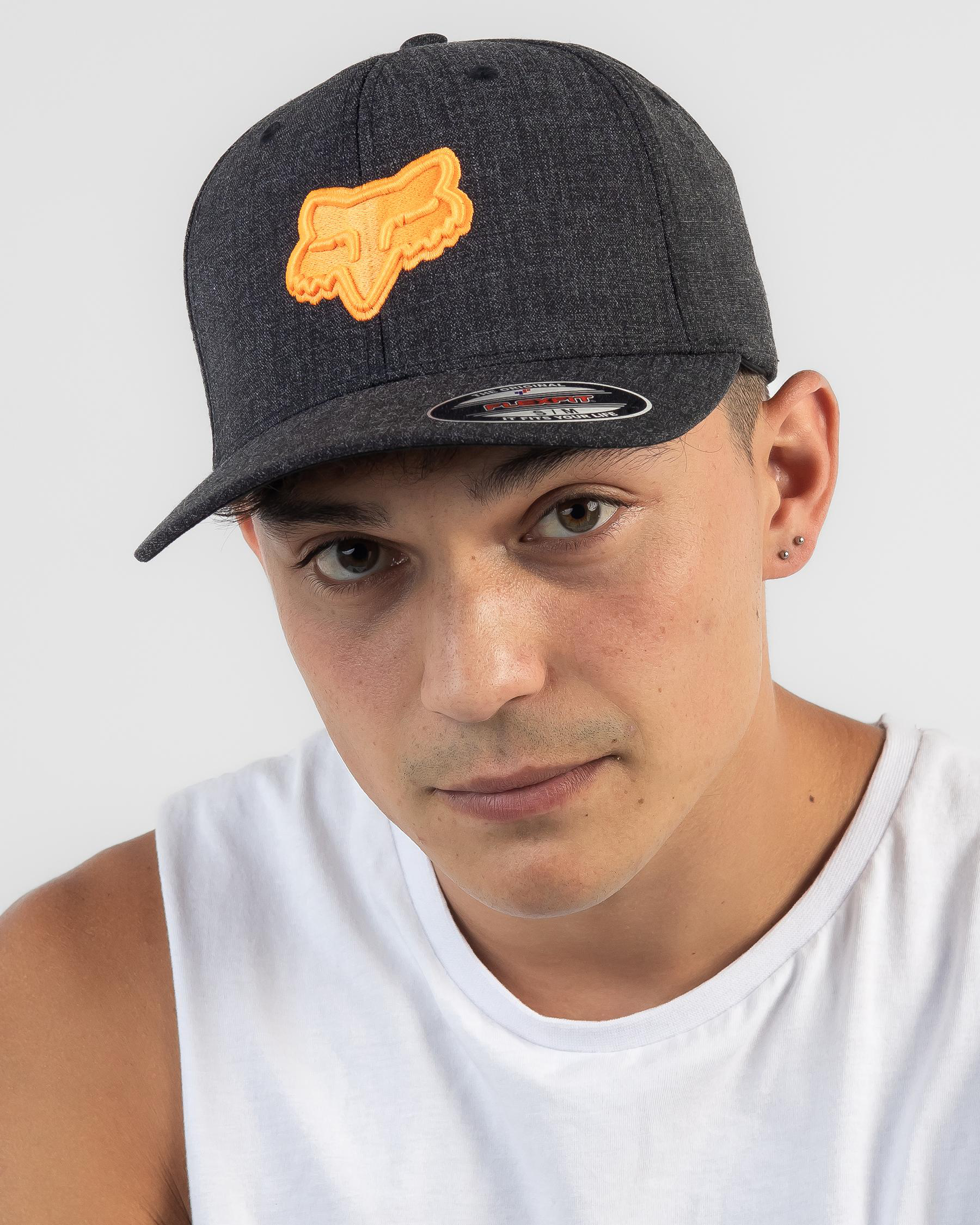 Shop Fox Transposition Flexfit Hat In Black/orange - Fast Shipping ...