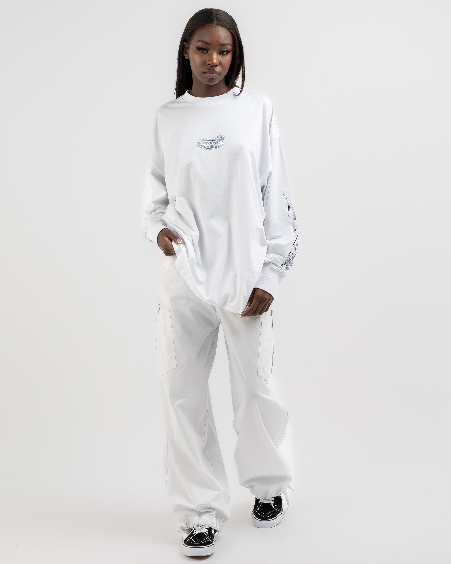 Shop Wndrr Redux Long Sleeve T-Shirt In White - Fast Shipping & Easy ...