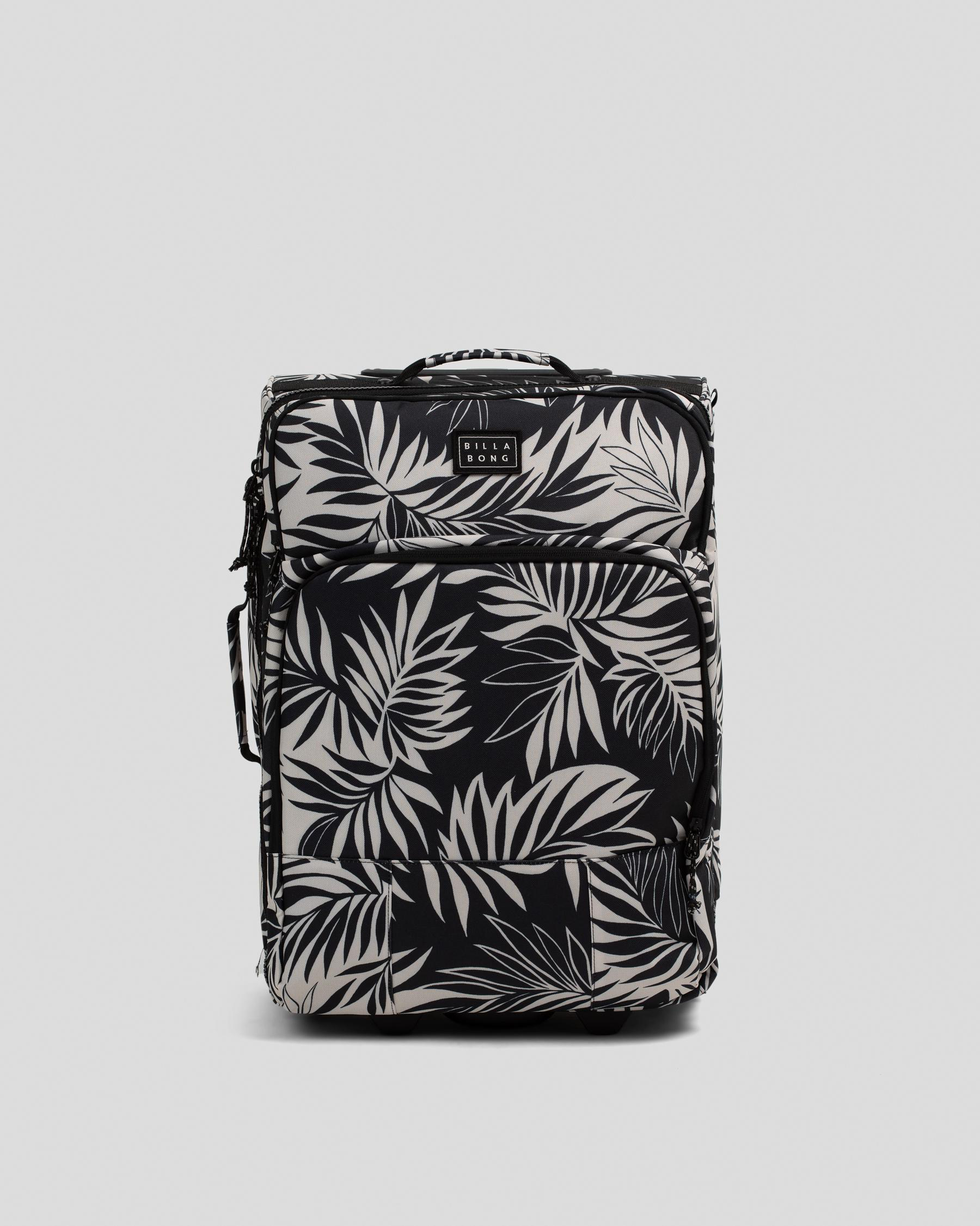 Shop Billabong Keep It Rollin Small Wheeled Travel Bag In Antique White