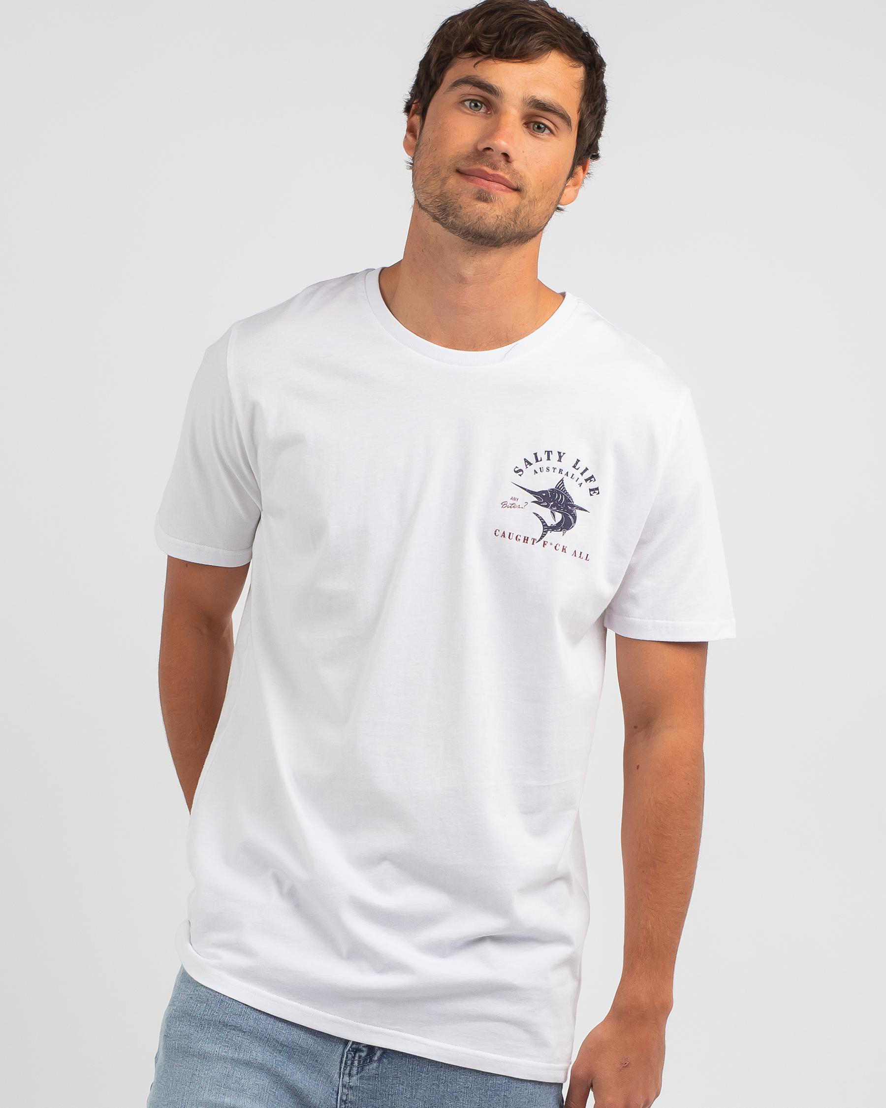 Salty Life Any Bites T-Shirt In White - Fast Shipping & Easy Returns ...
