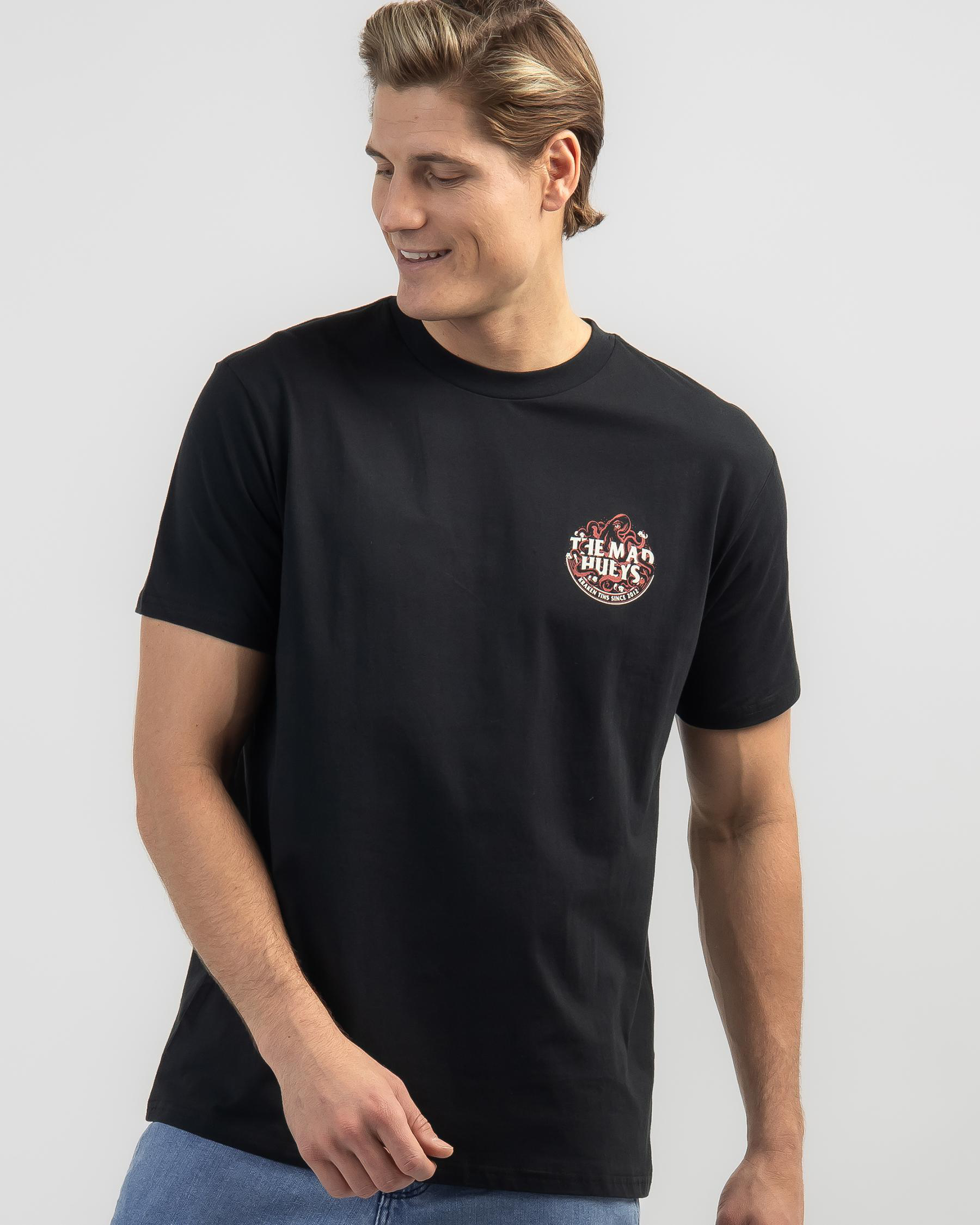 The Mad Hueys Kraken Some Tins T-Shirt In Black - Fast Shipping & Easy ...