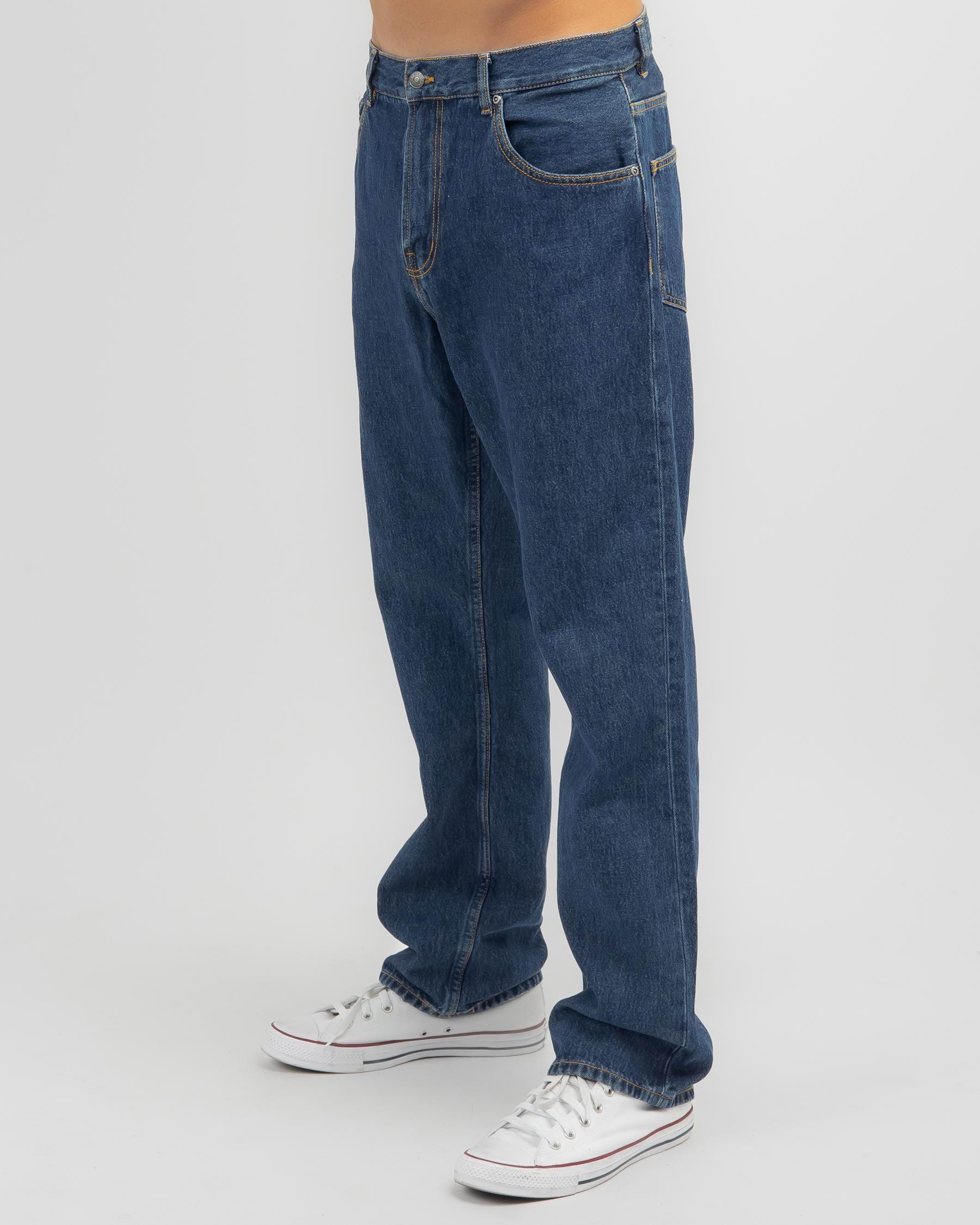 Quiksilver Baggy Nineties Washed Jeans In Ashley Blue - Fast Shipping ...