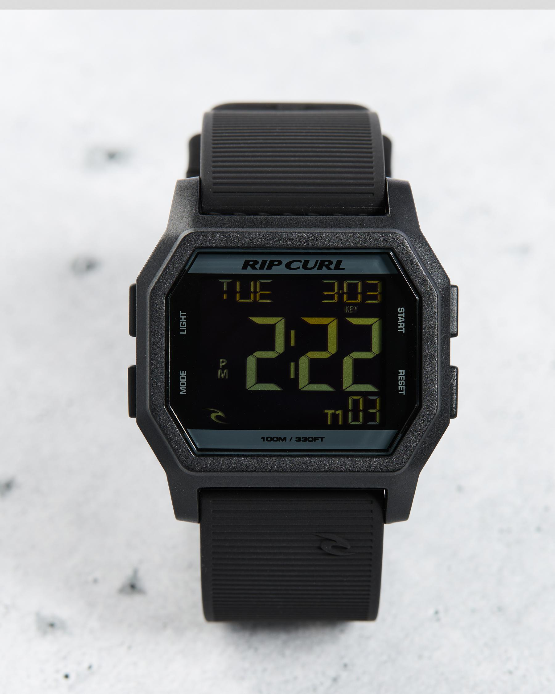 Shop Rip Curl Atom Digital Watch In Black - Fast Shipping & Easy ...