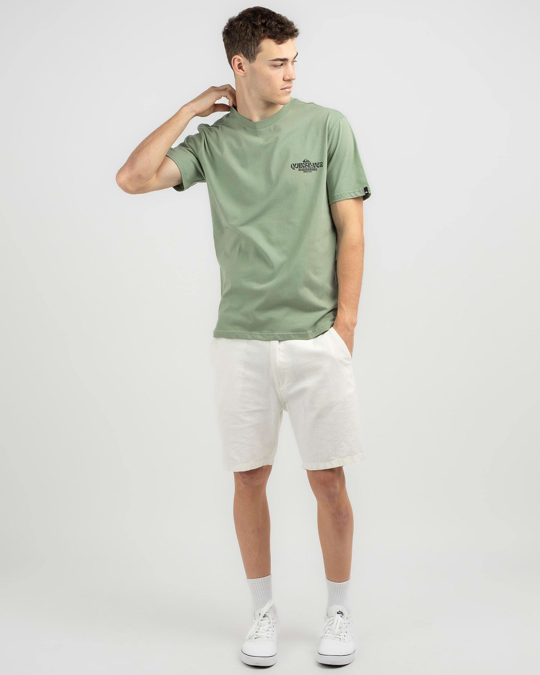 Shop Quiksilver Bold Move T-Shirt In Iceberg Green - Fast Shipping ...