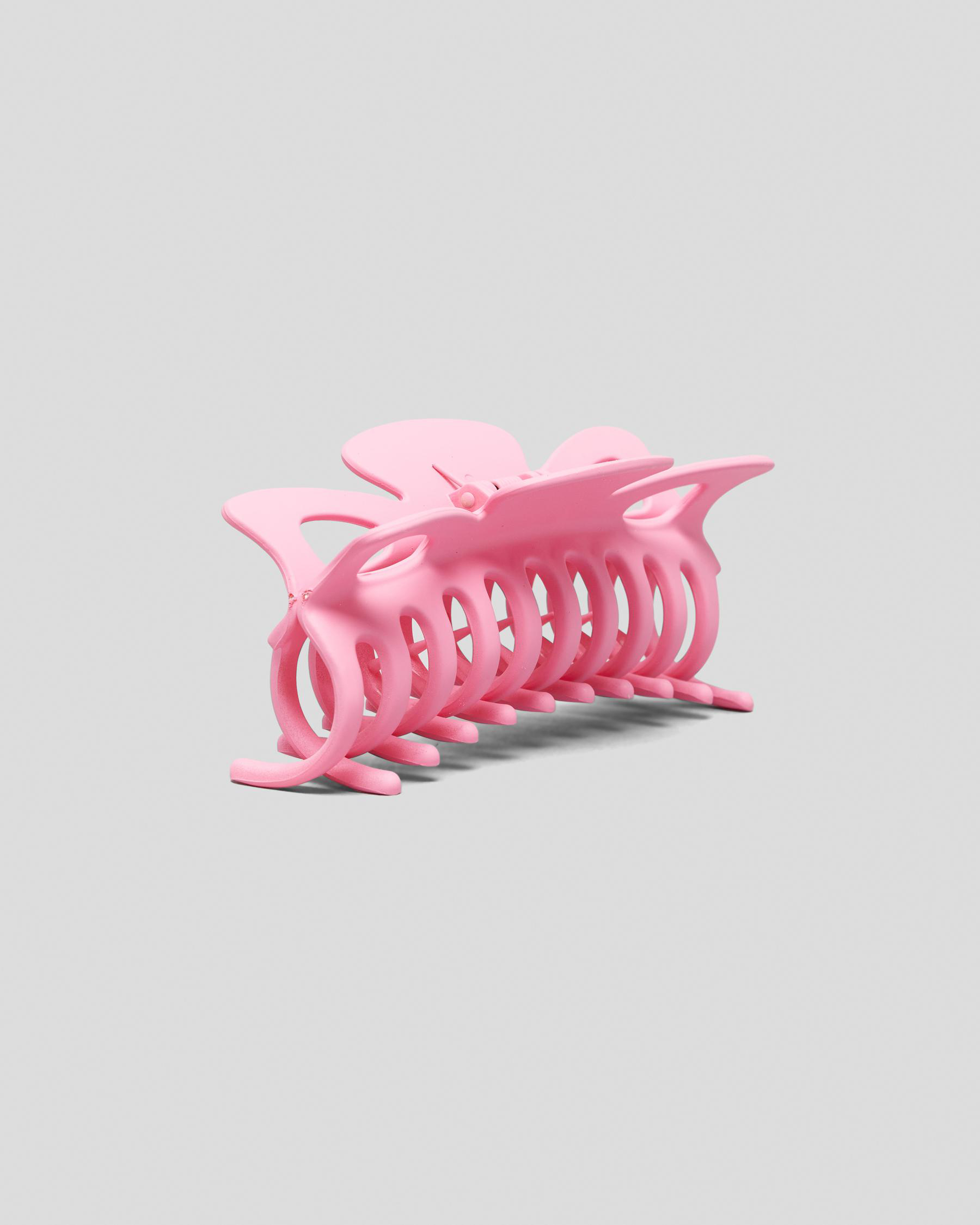 Shop Karyn In LA Kendall Hair Claw Clip In Hot Pink Fast Shipping