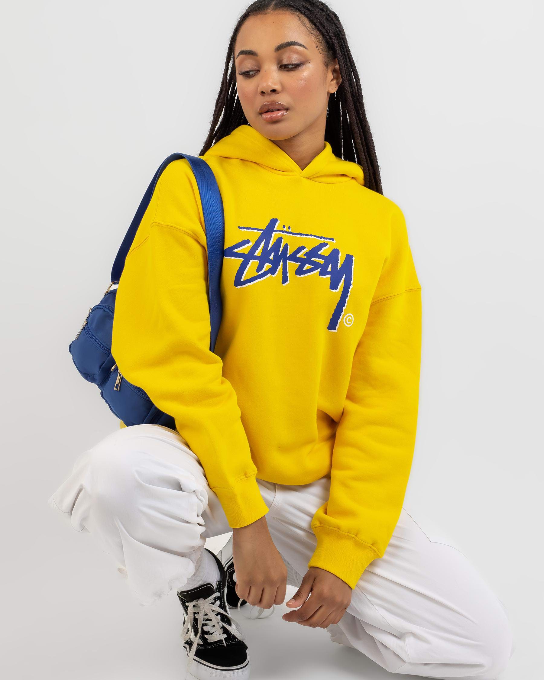 Stussy Shadow Stock Hoodie In Yellow - Fast Shipping & Easy Returns ...