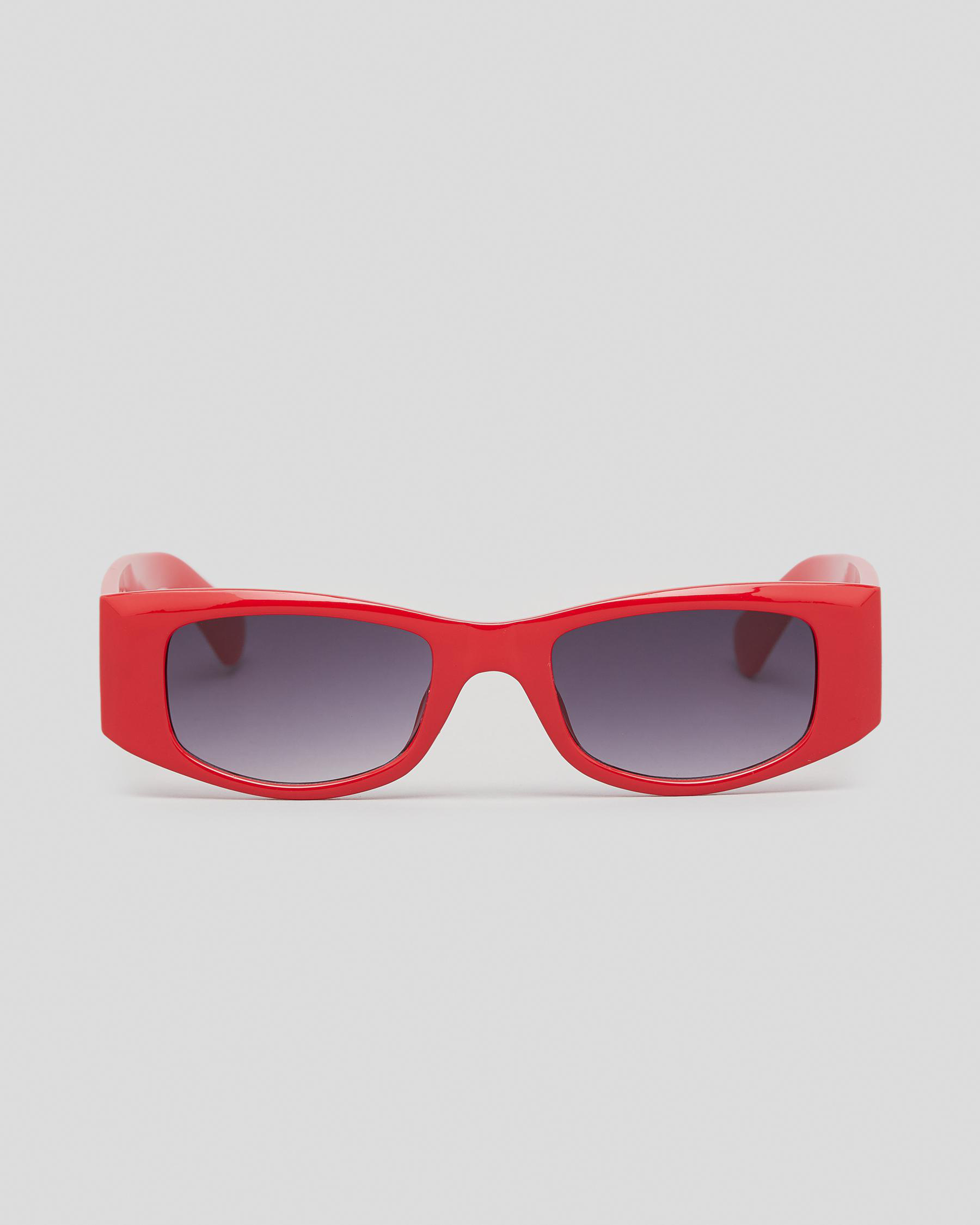 Shop Indie Eyewear Daytona Sunglasses In Red/smoke Fast Shipping
