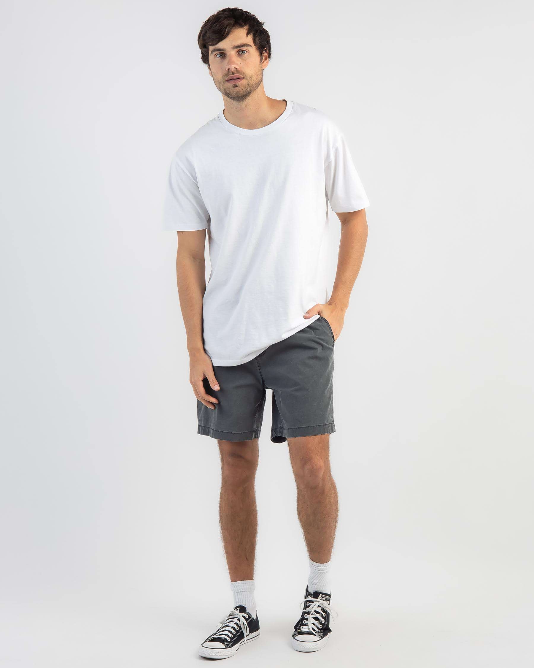 Shop Quiksilver Taxer Mully Shorts In Black - Fast Shipping & Easy ...