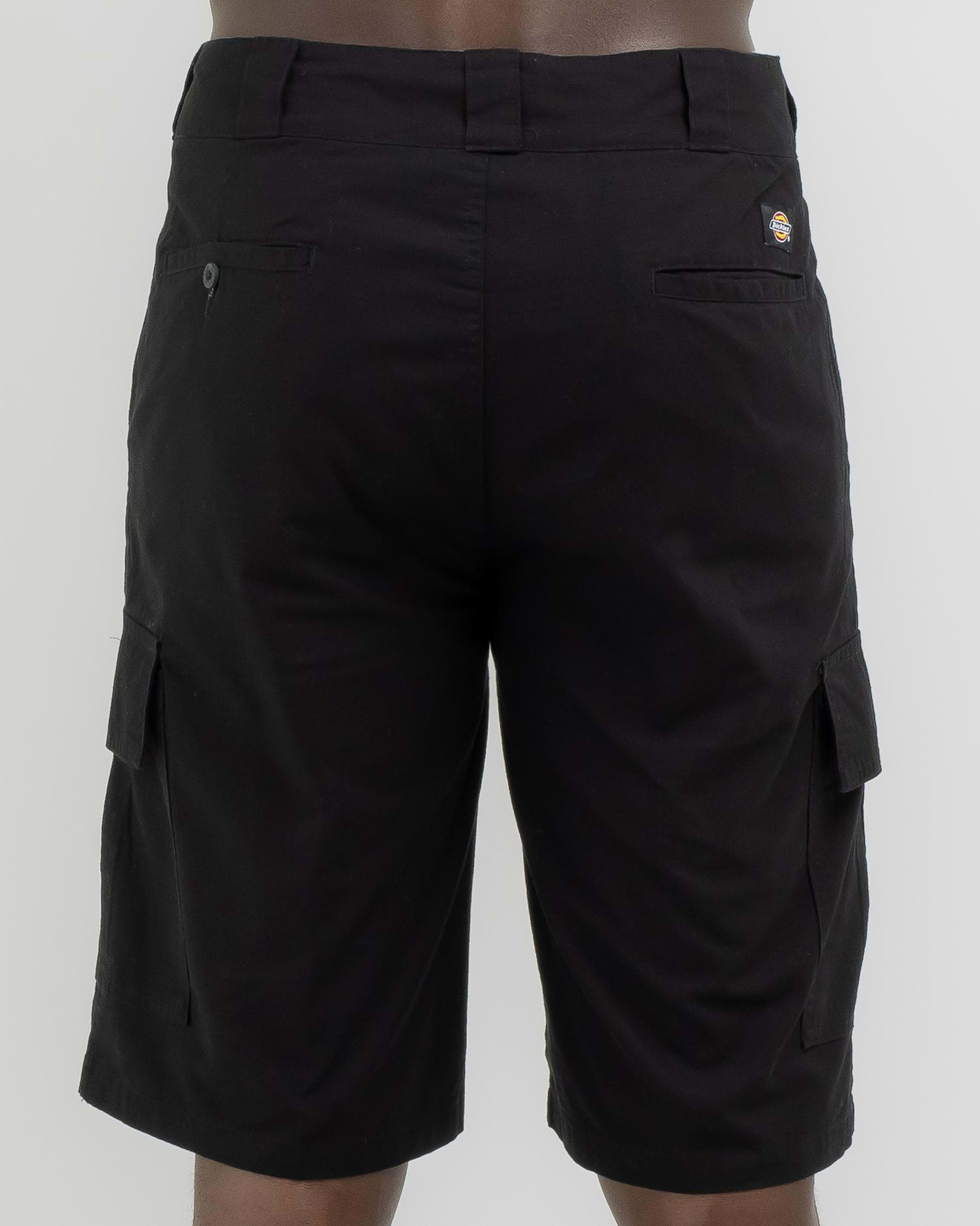 Shop Dickies 131 Cargo Ripstop Shorts In Black - Fast Shipping & Easy ...