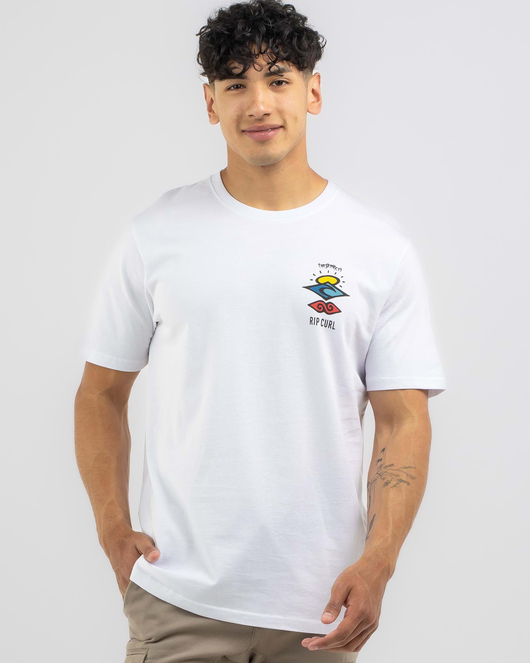 Rip Curl Search Icon T-Shirt In White - Fast Shipping & Easy Returns ...