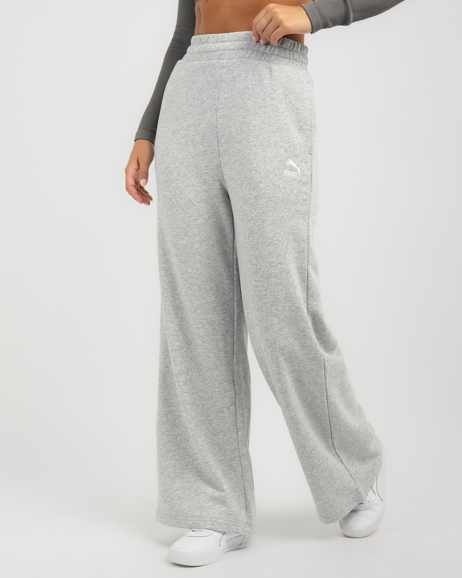 Puma Relaxed Track Pants In Light Gray Heather - Fast Shipping & Easy ...