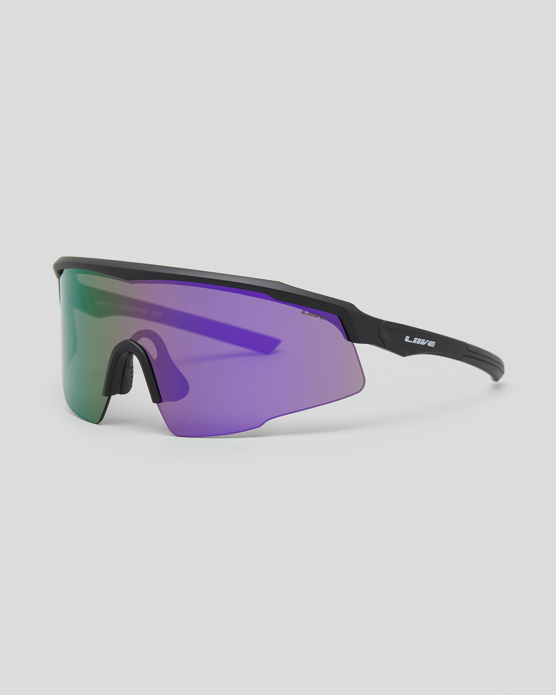 Shop Liive Dealer Sunglasses In Matte Black / Purple - Fast Shipping ...