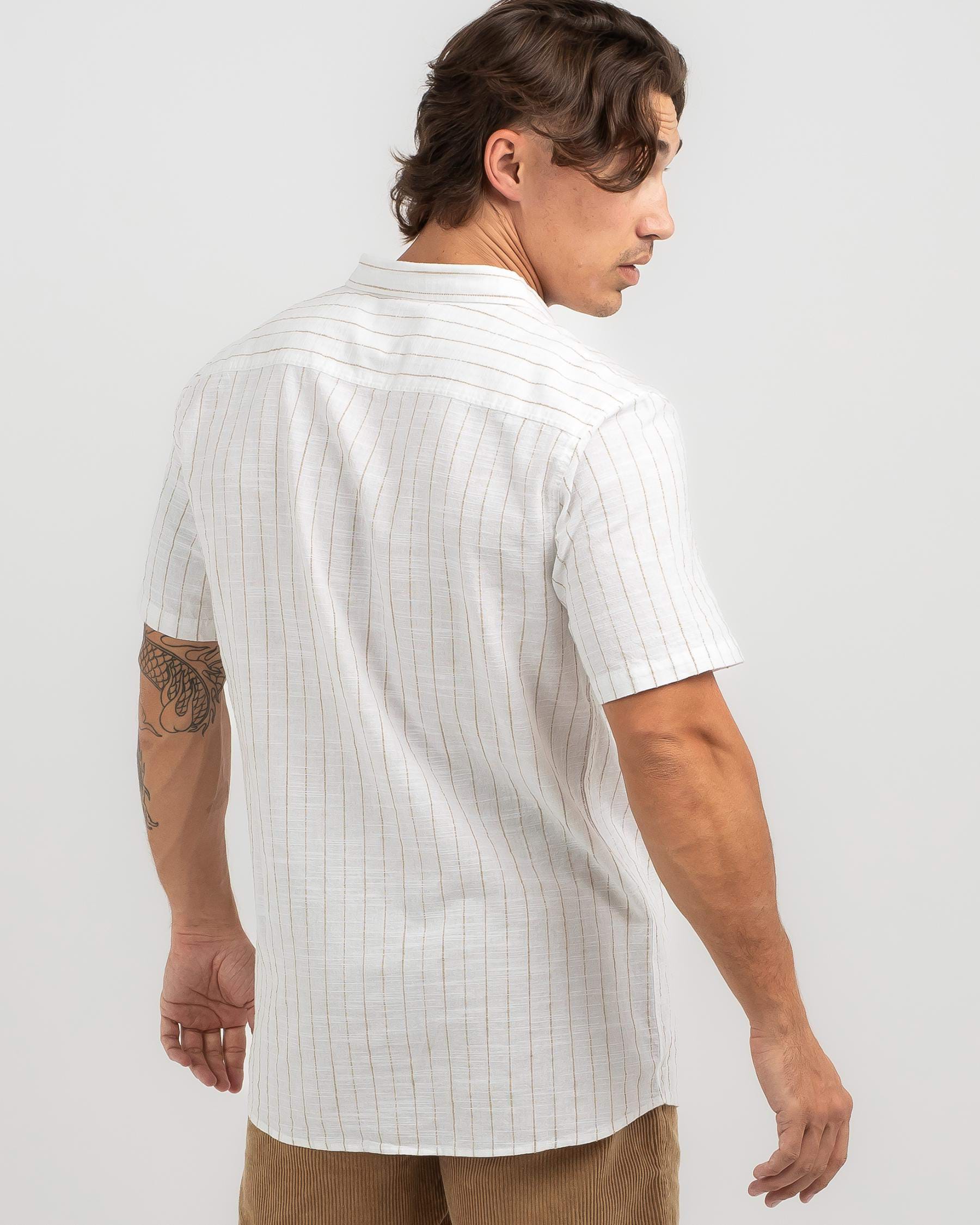 Shop Skylark Relaxed Short Sleeve Shirt In Off White - Fast Shipping ...