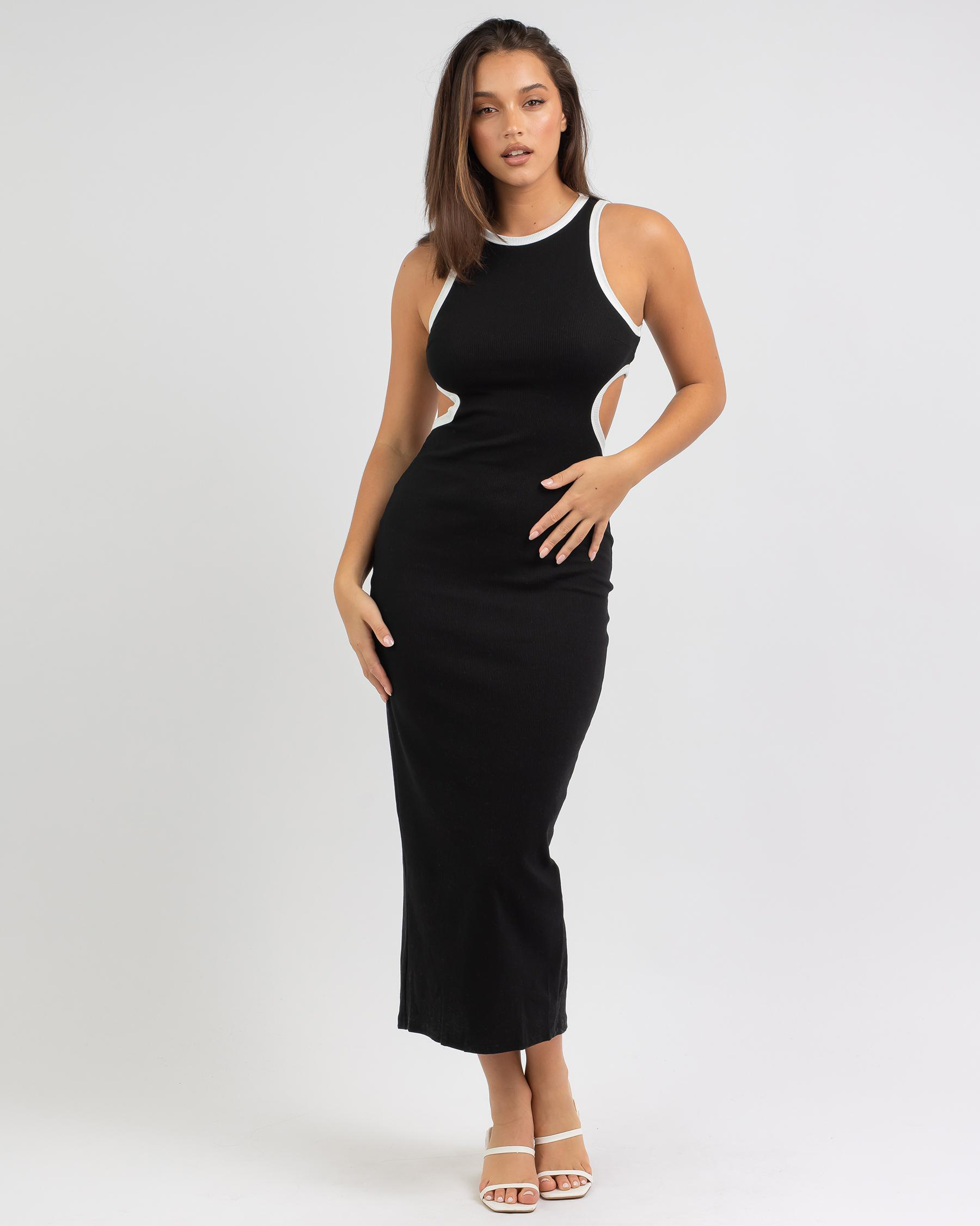 Shop Luvalot Aubree Maxi Dress In Black - Fast Shipping & Easy Returns ...
