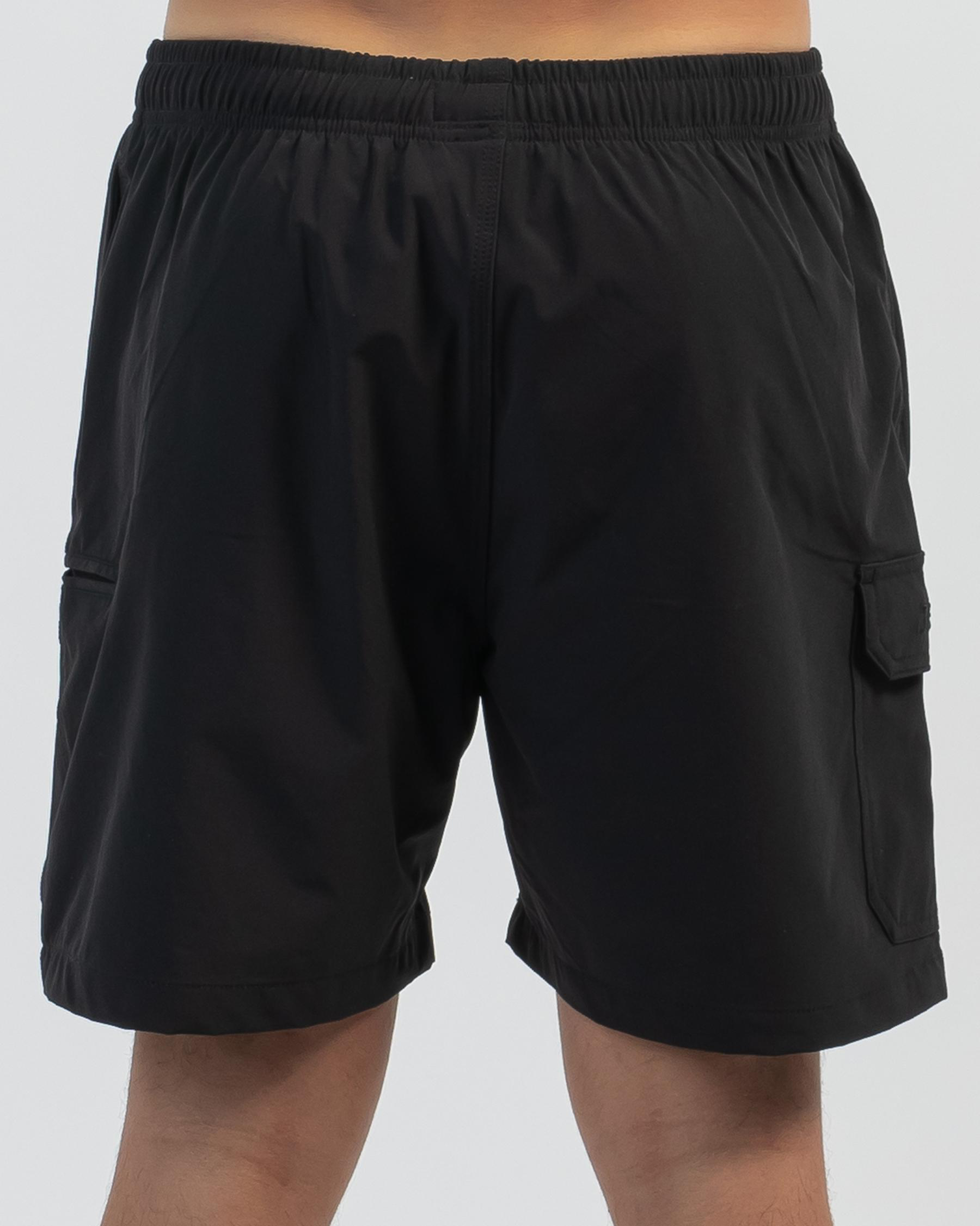 Shop Jetpilot JetLite Elasticated Board Shorts In Black Fast