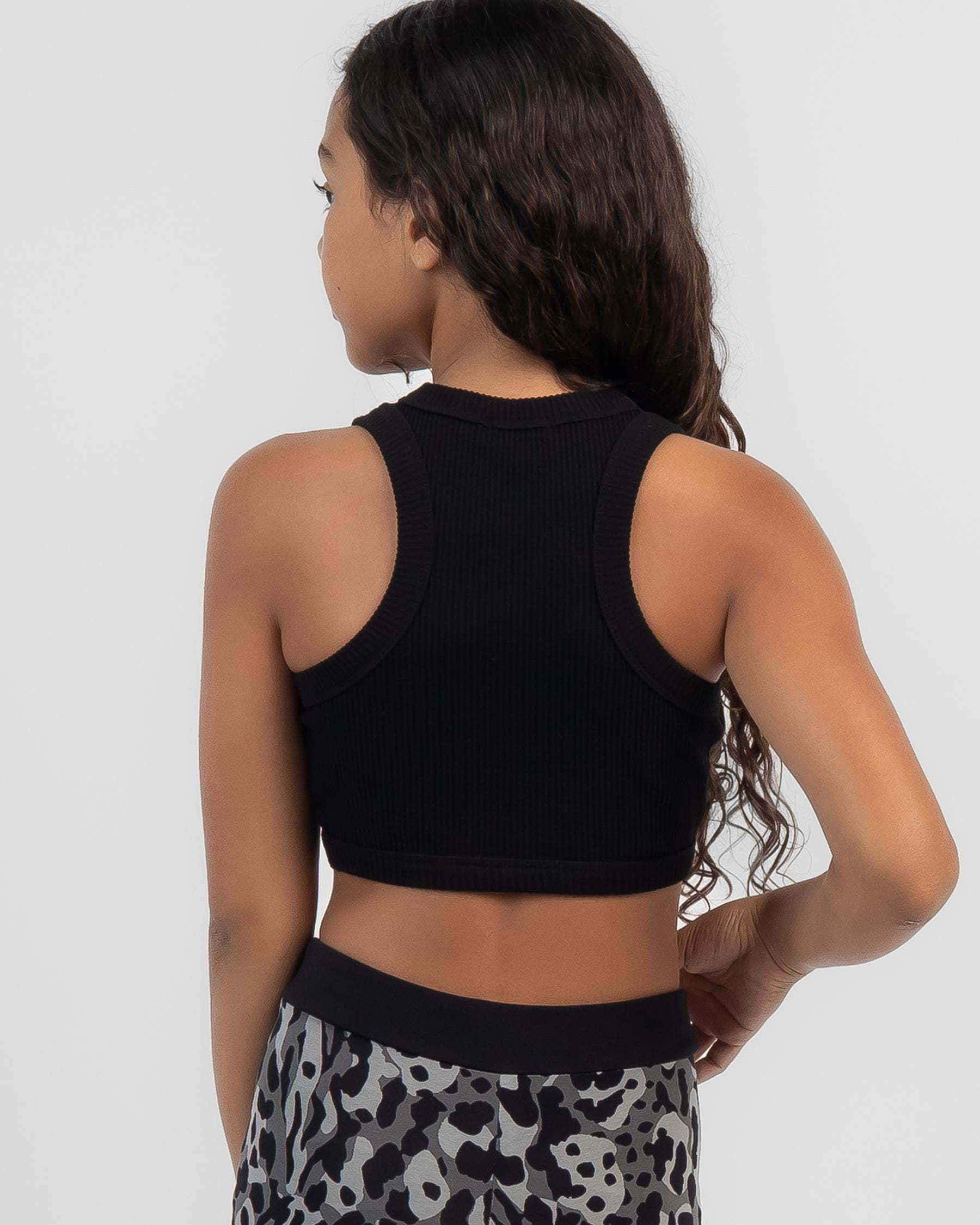 Ava And Ever Girls' Kendra Ultra Crop Top In Black - Fast Shipping ...