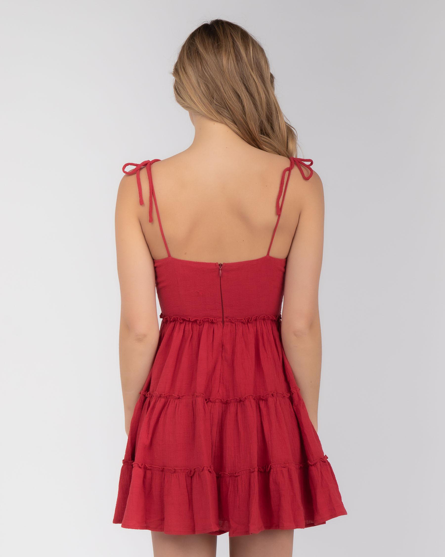 Mooloola Beatrice Dress In Blood Red 