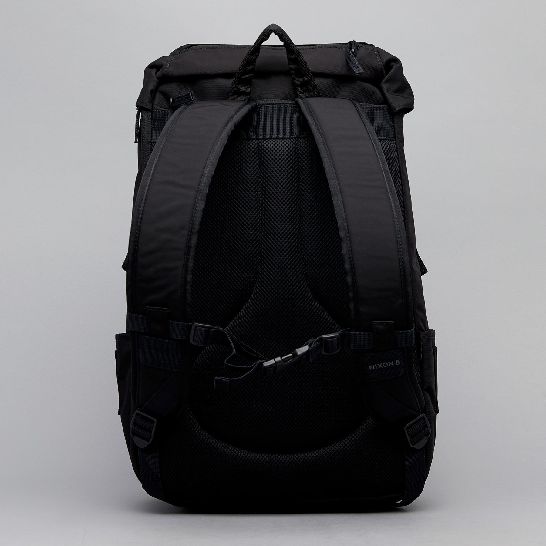 Shop Nixon Landlock Backpack In All Black Nylon Fast Shipping & Easy
