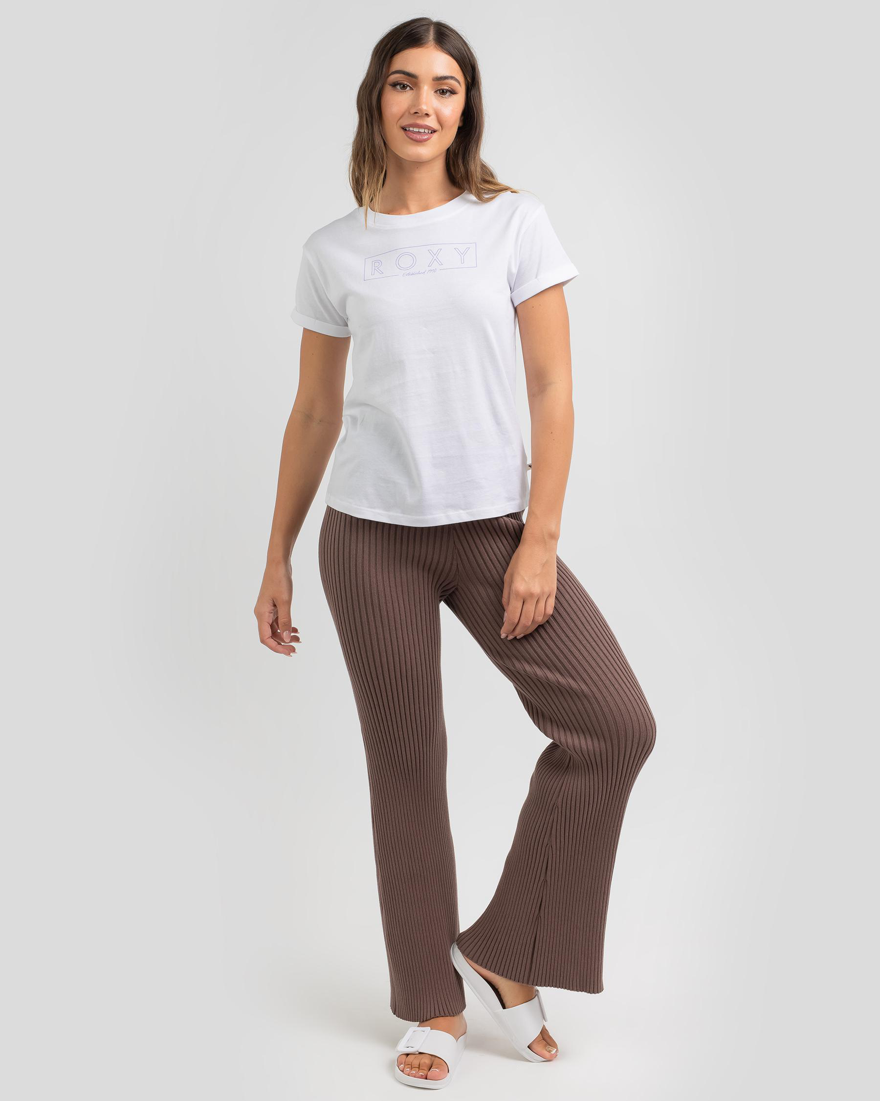 Roxy Damen T-Shirt 'Epic Afternoon' – Regular Fit, Rundhals, Flockdruck