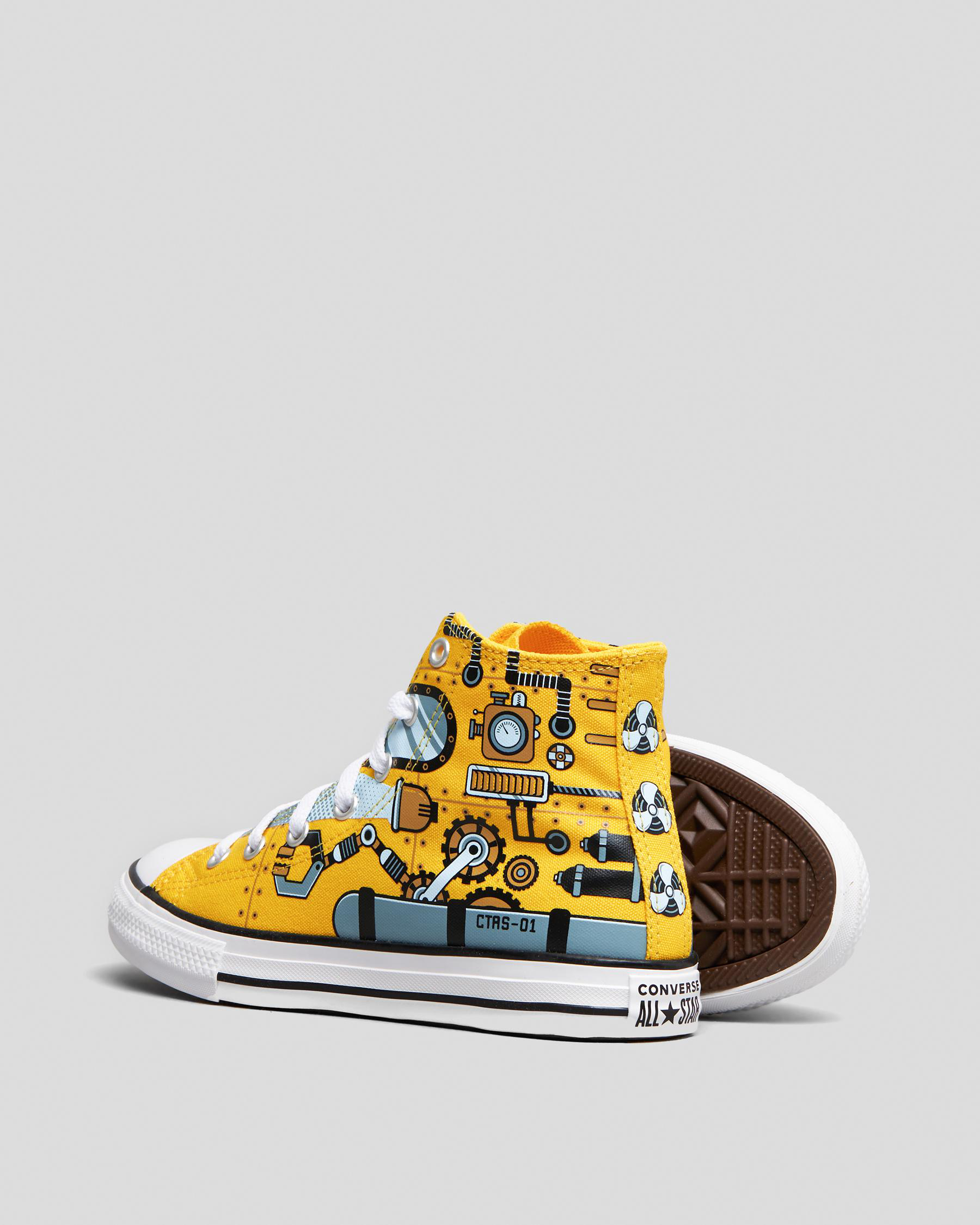 Shop Converse Junior Boys' CTAS HiTop Shoes In Amarillo/aqua Mist