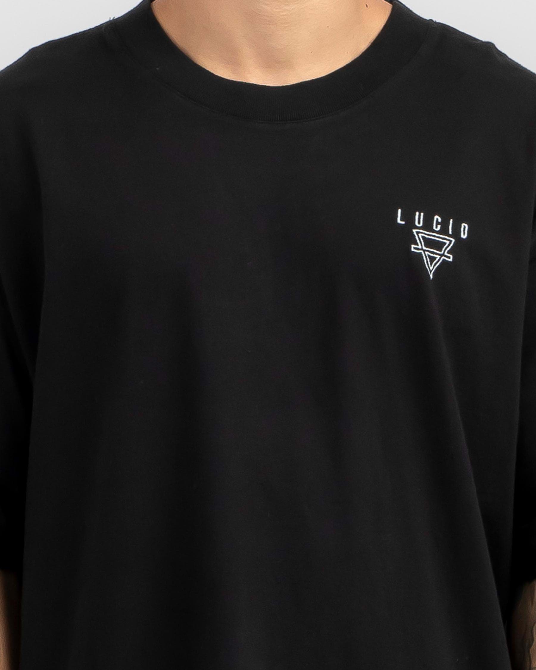 Lucid Framed Box Fit T-Shirt In Black - Fast Shipping & Easy Returns ...