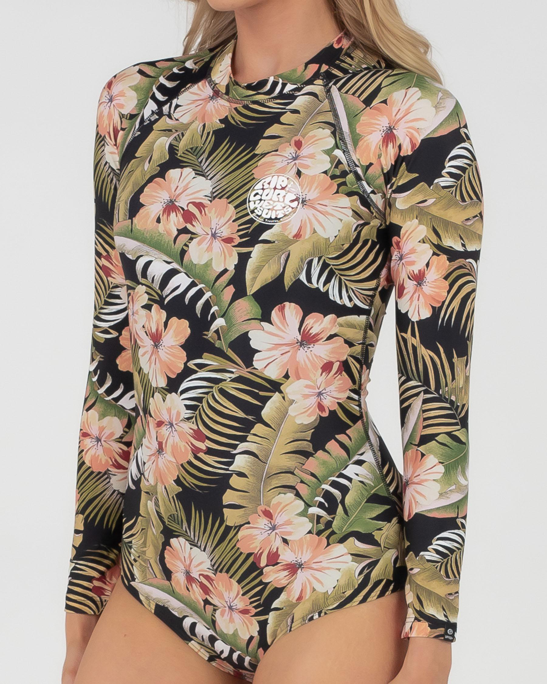 Rip Curl Leilani Long Sleeve Surfsuit In Black 0090 - FREE