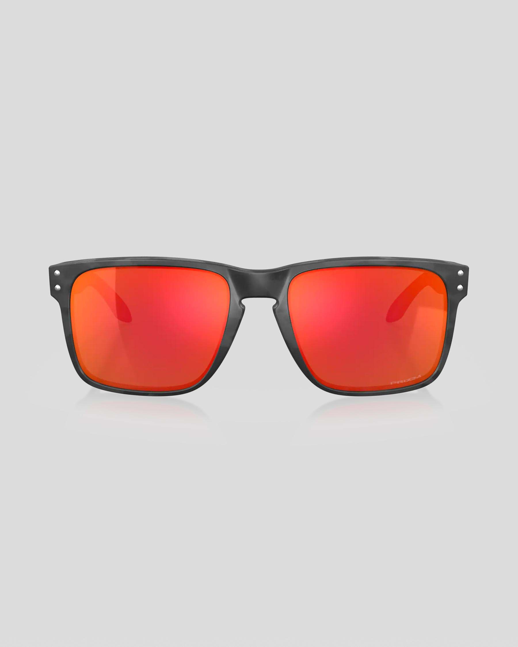 Oakley Holbrook XL Prizm Sunglasses In Matte Black Camo W/ Prizm Ruby ...