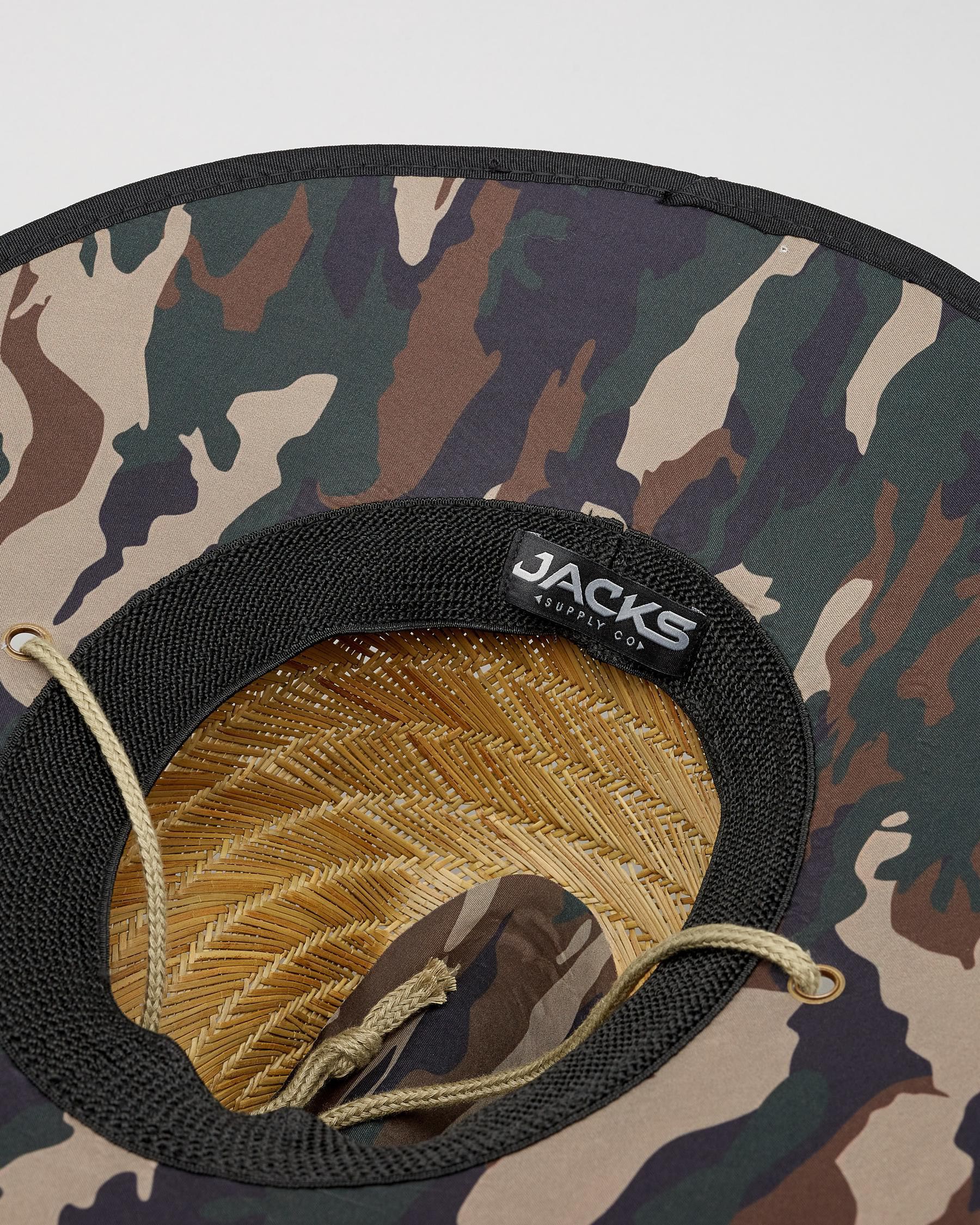 Shop Jacks Undercover Straw Hat In Camo - Fast Shipping & Easy Returns ...