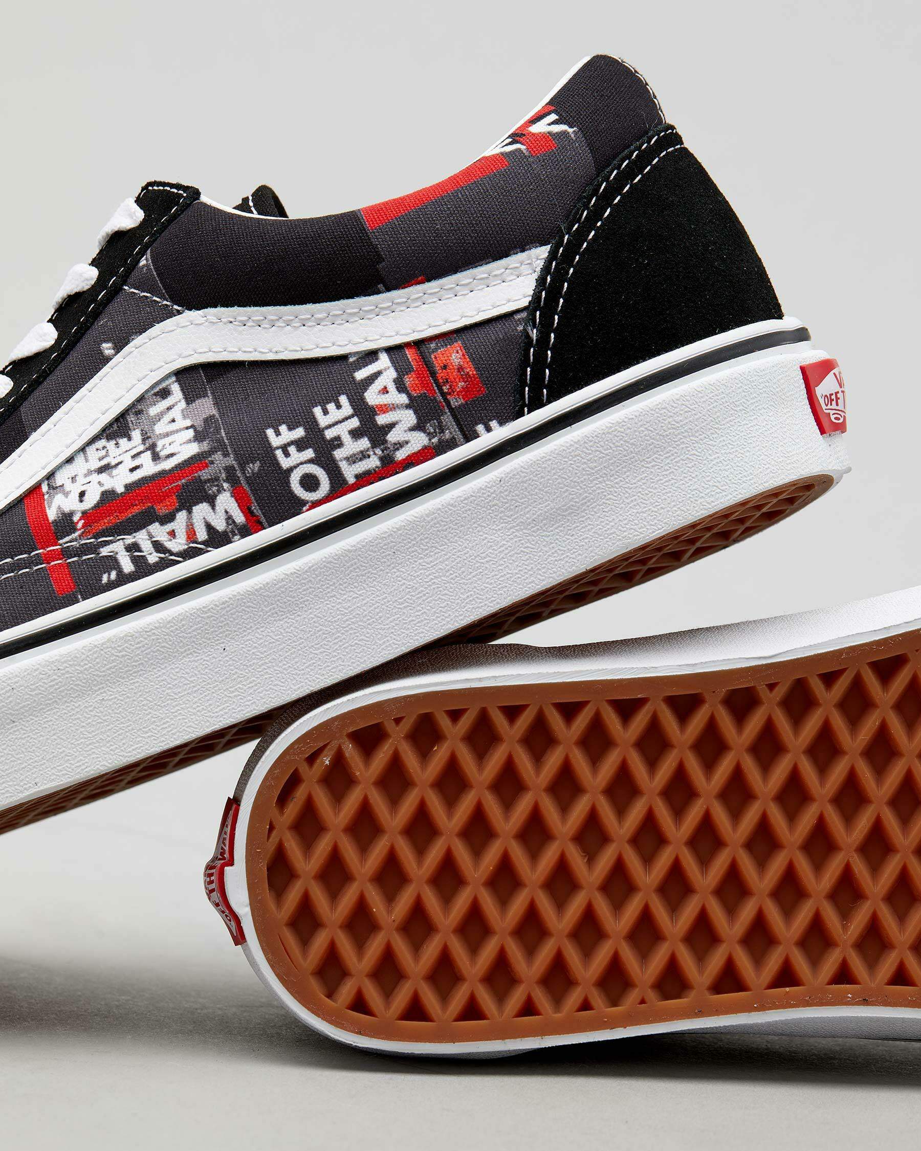 Shop Vans Old Skool Packing Tape Shoes In Black/red/true