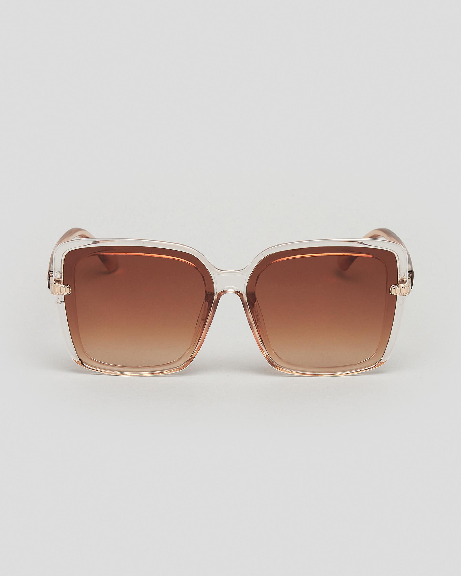 Shop Indie Eyewear Costa Sunglasses In Crystal Pink/grad Brown - Fast ...