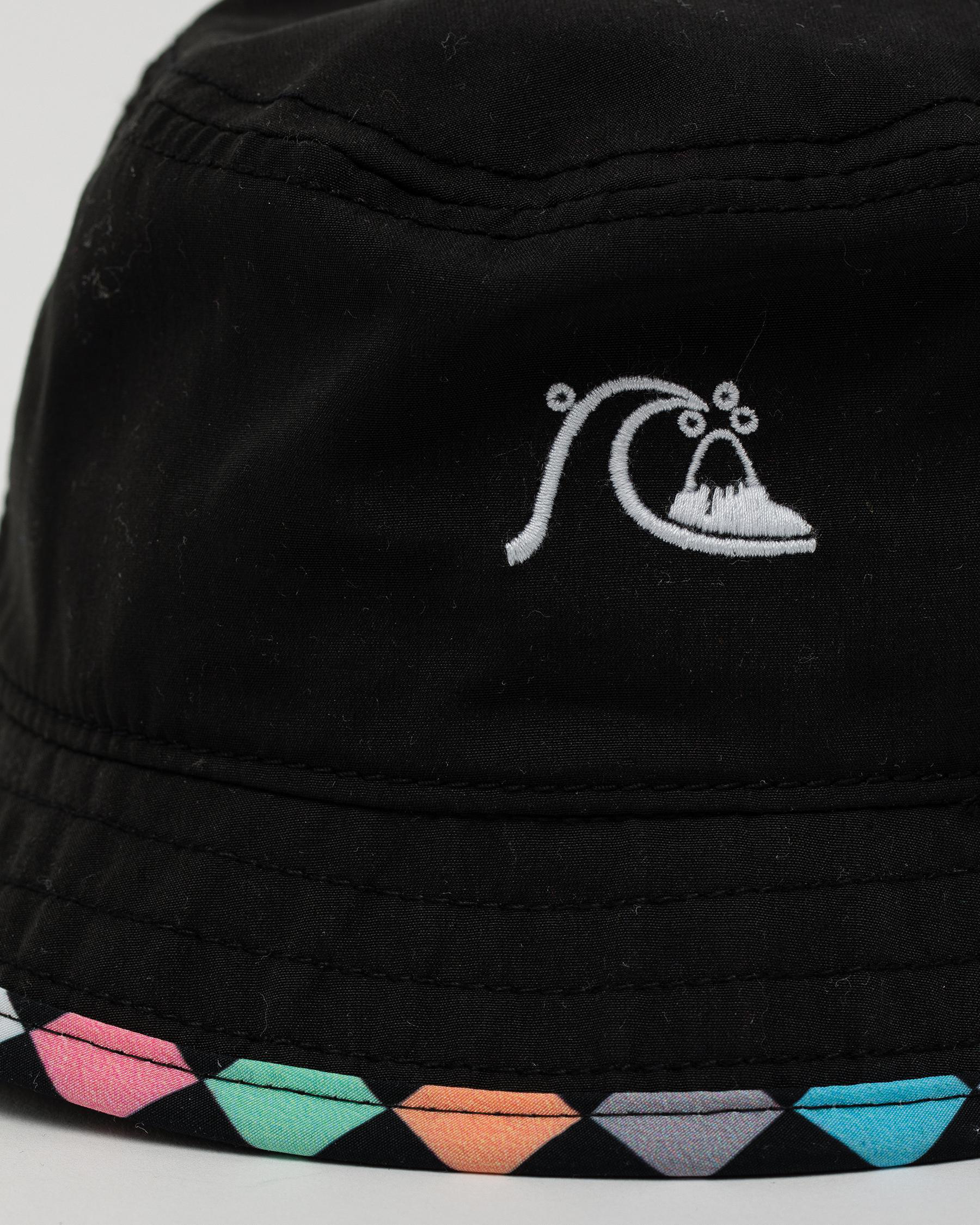Quiksilver Checker Boys Bucket Hat In Black FREE* Shipping & Easy