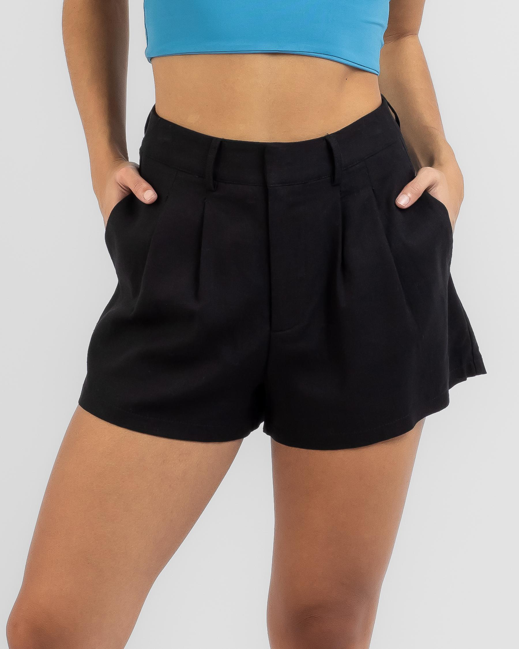 Shop Ava And Ever Flow Hawaii Shorts In Black Fast Shipping & Easy
