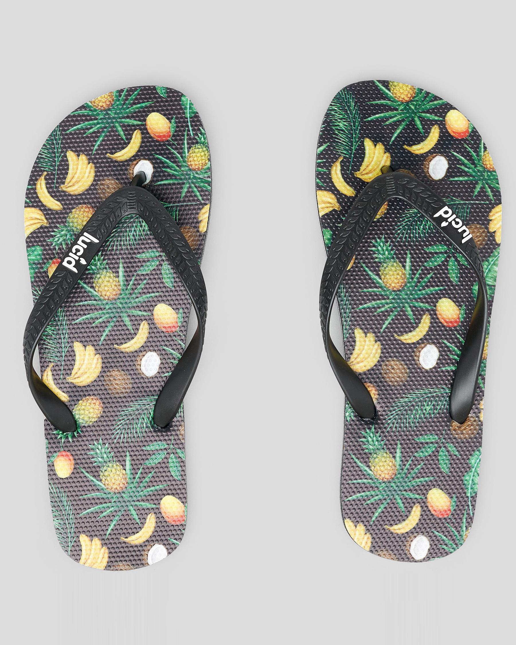 Shop Lucid Tropical Zone Thongs In Black - Fast Shipping & Easy Returns ...
