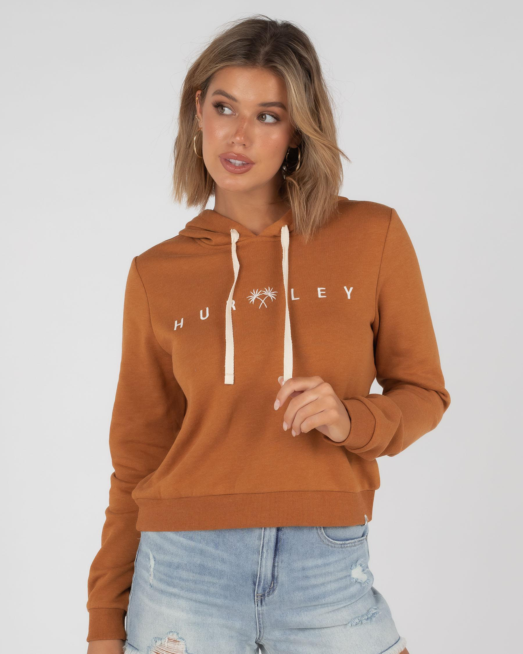 Shop Hurley Hurley Palms Hoodie In 893 Burnt Sienna Fast Shipping