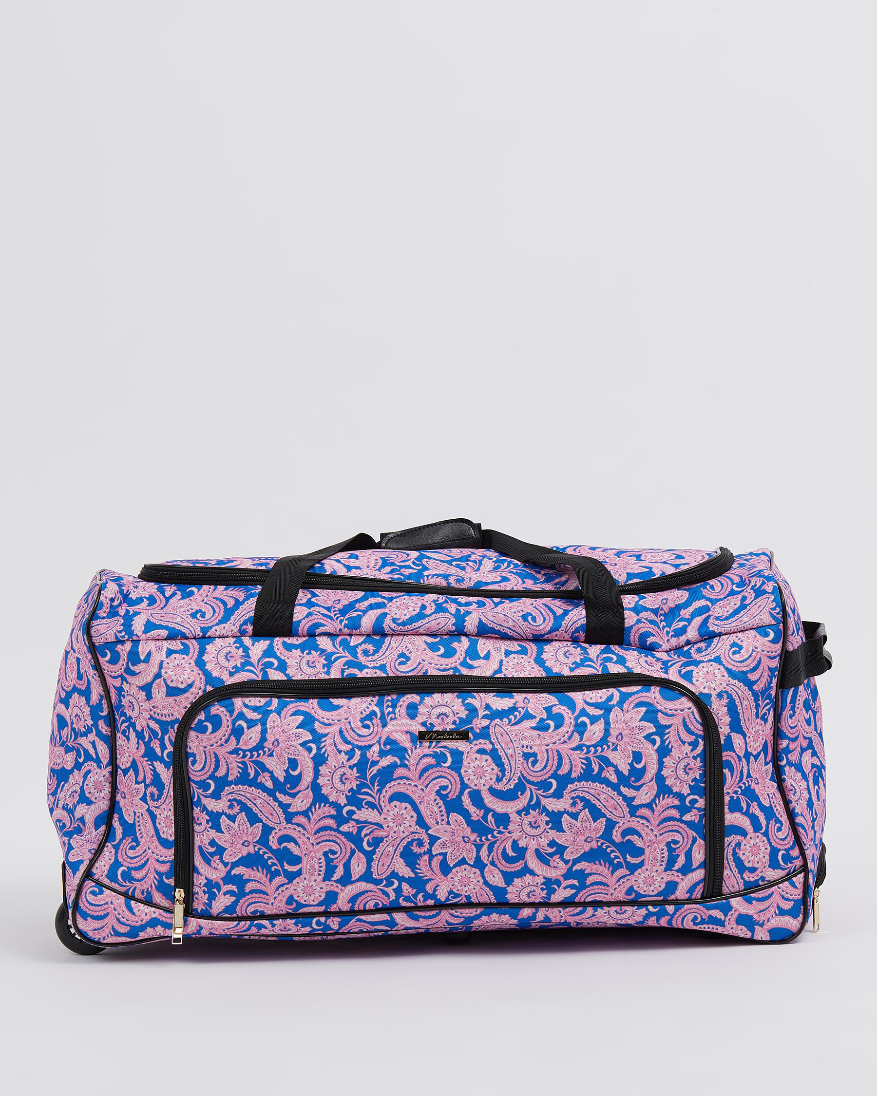 Shop Mooloola Zadie Large Wheeled Travel Bag In Blue/pink Fast