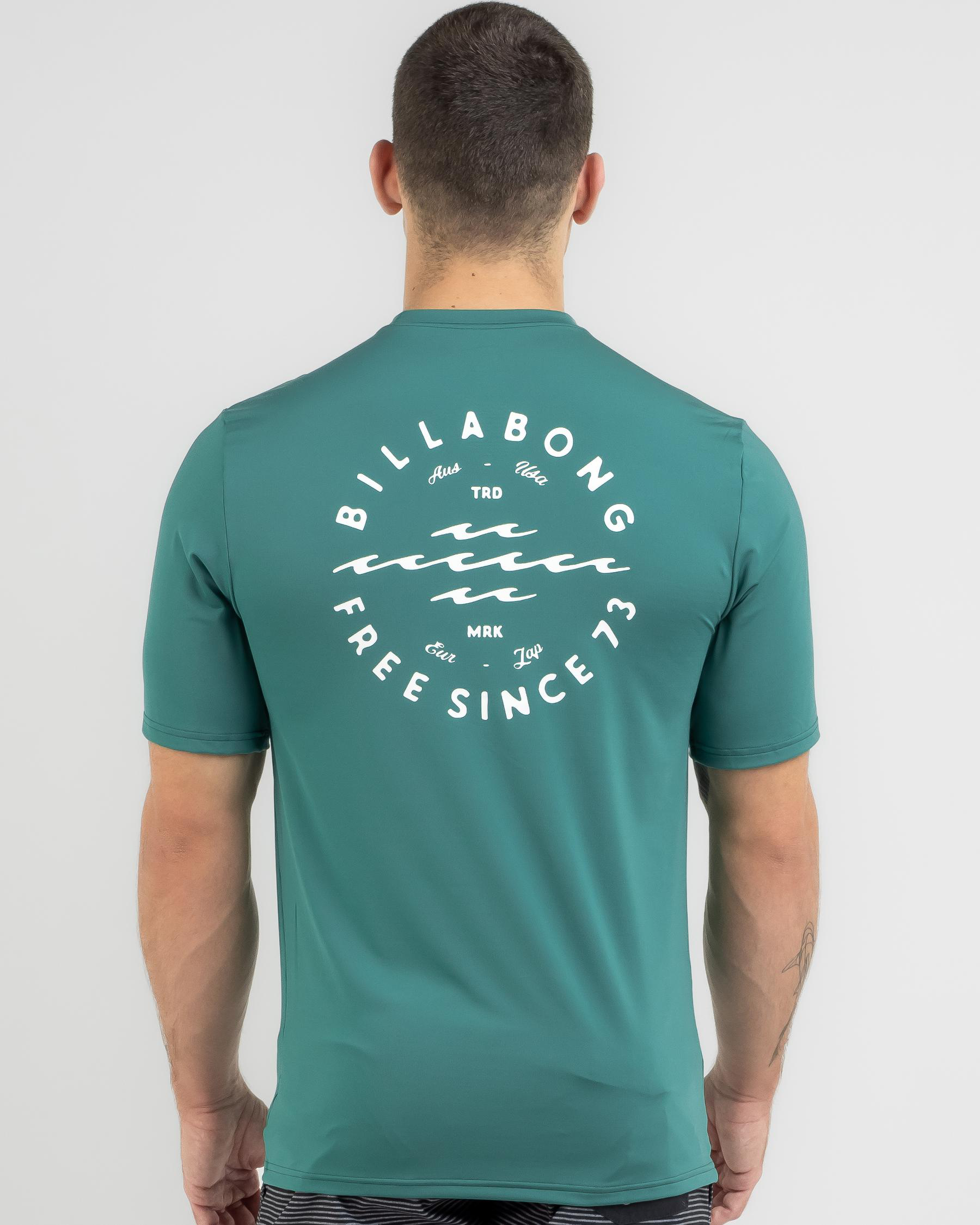 Shop Billabong Big Wave Daz Rash Vest In Pacific Fast Shipping & Easy