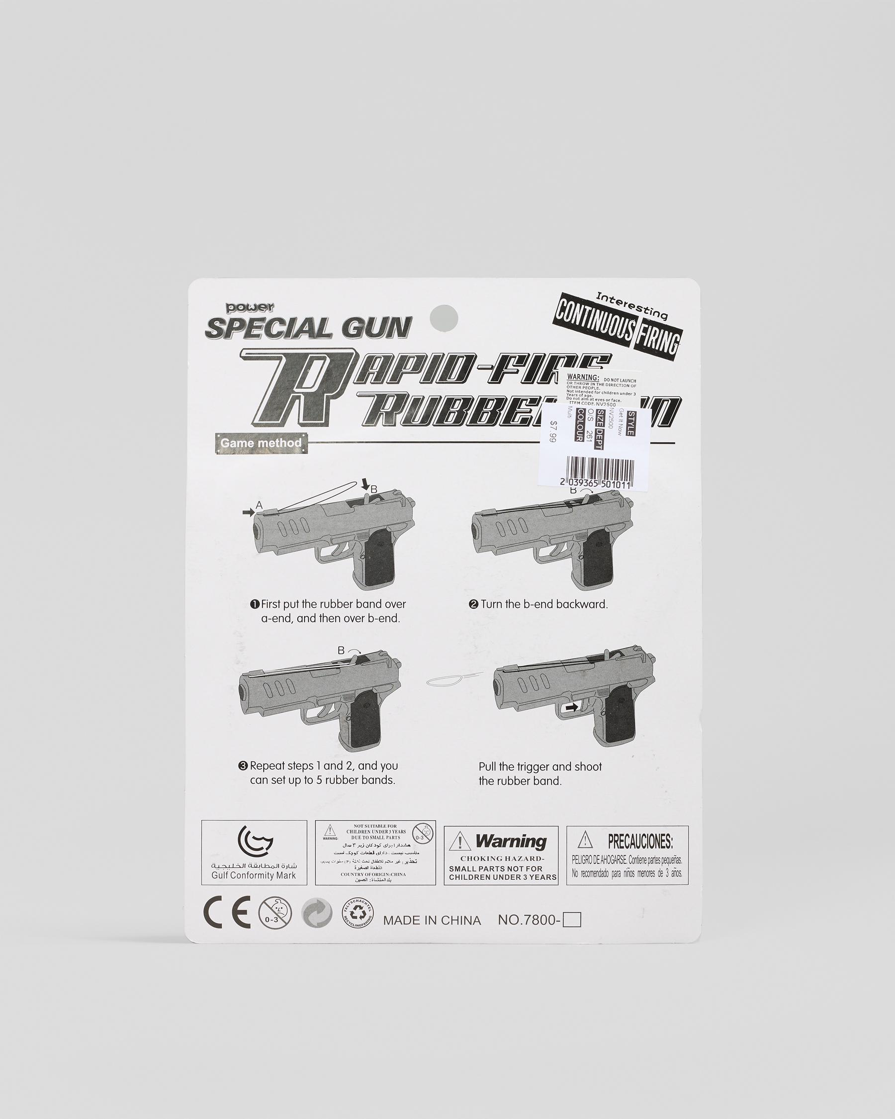 Shop Get It Now Rapid Fire Rubber Band Toy Gun In Multi - Fast Shipping ...