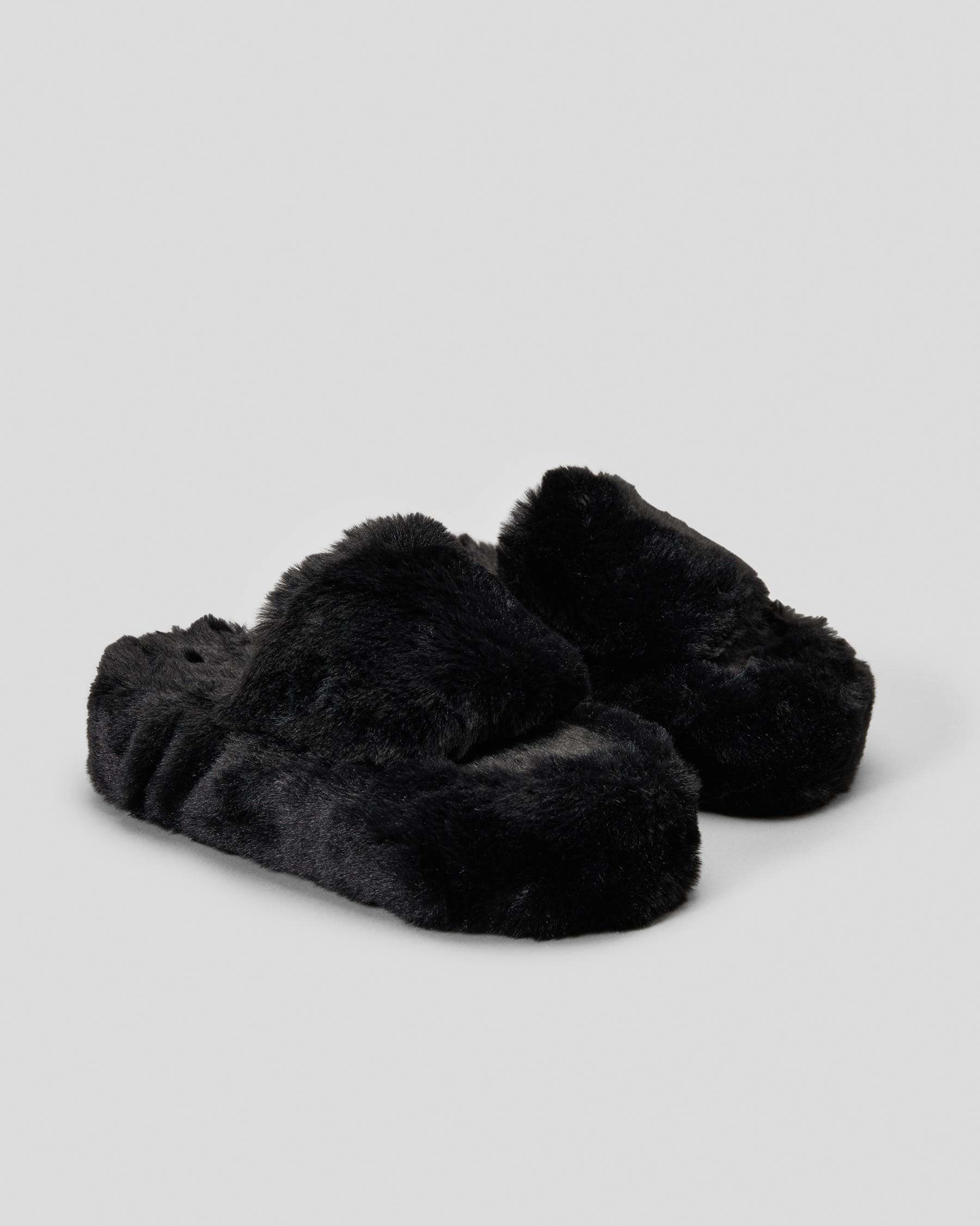 Shop Mooloola Bunny Slippers In Black - Fast Shipping & Easy Returns ...